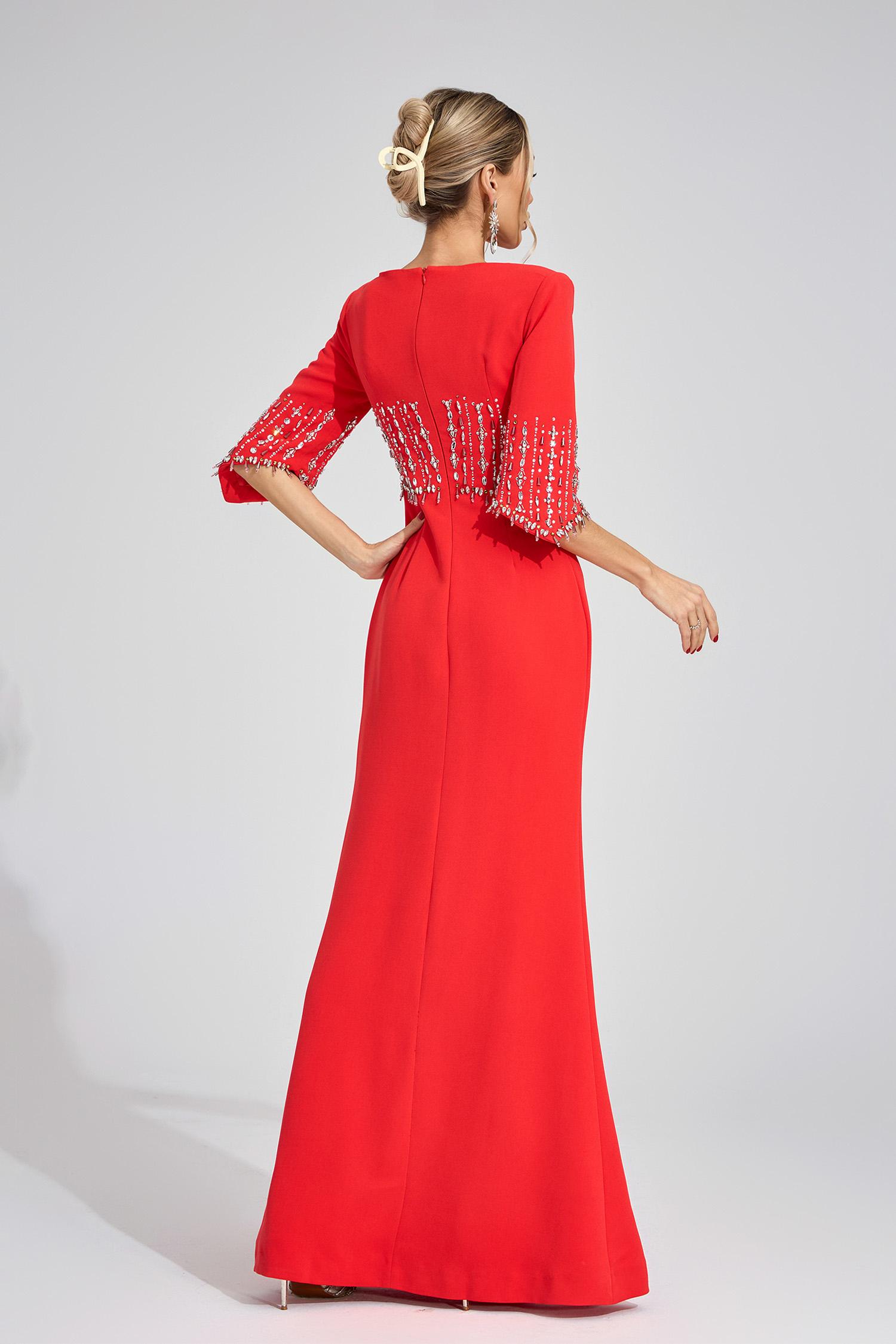 Sophronia Red Diamond Maxi Dress