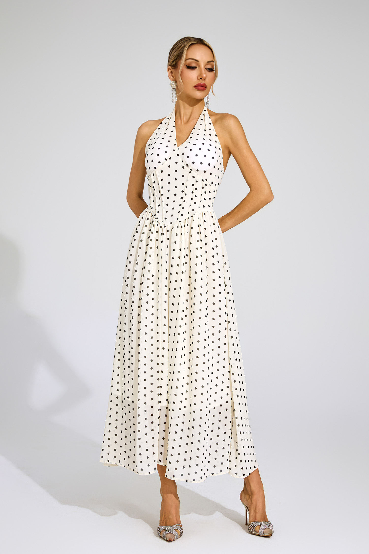 estella.k エステラケー Harper Polka-dot dress Harper Polka-dot Dress -BLK dot- – Estella.K