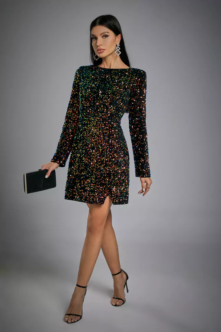 Sydney Multicolored Mini Sequin Dress-CATCHALL