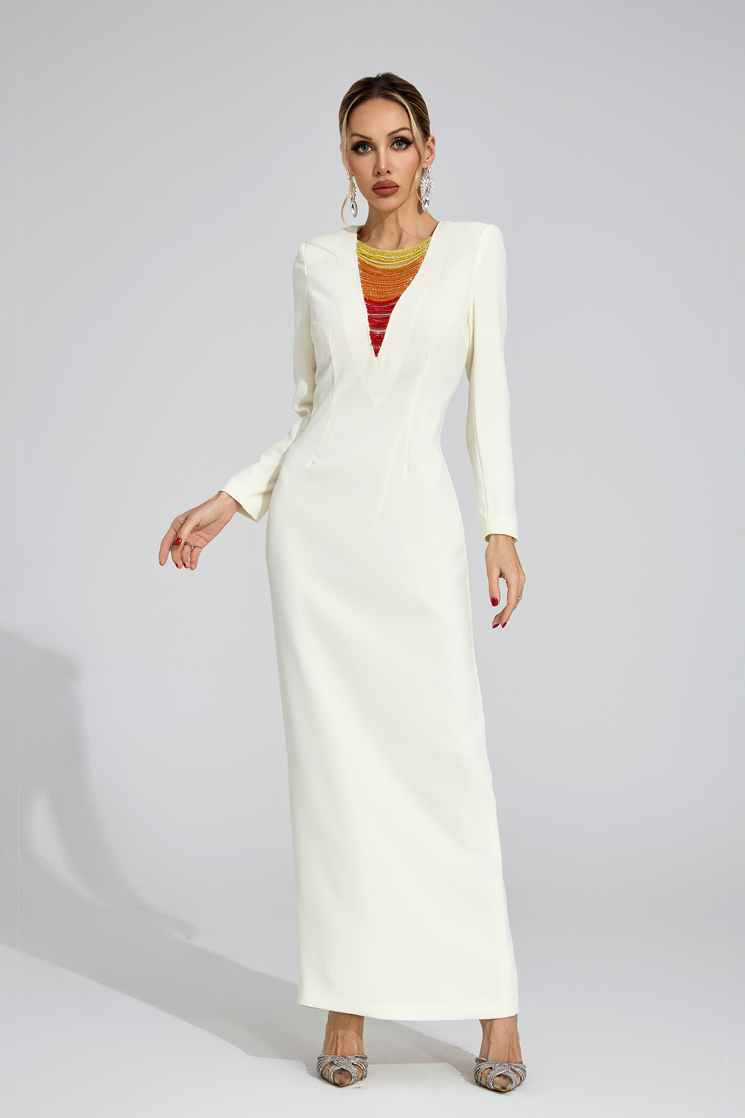 Sync Ivory Diamond Maxi Dress