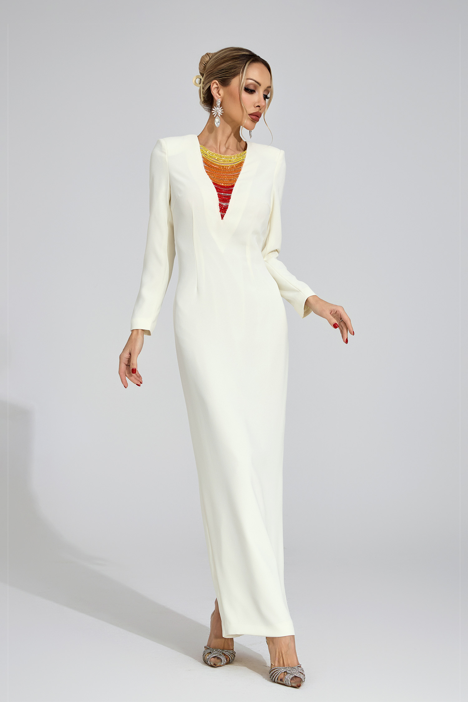 Sync Ivory Diamond Maxi Dress