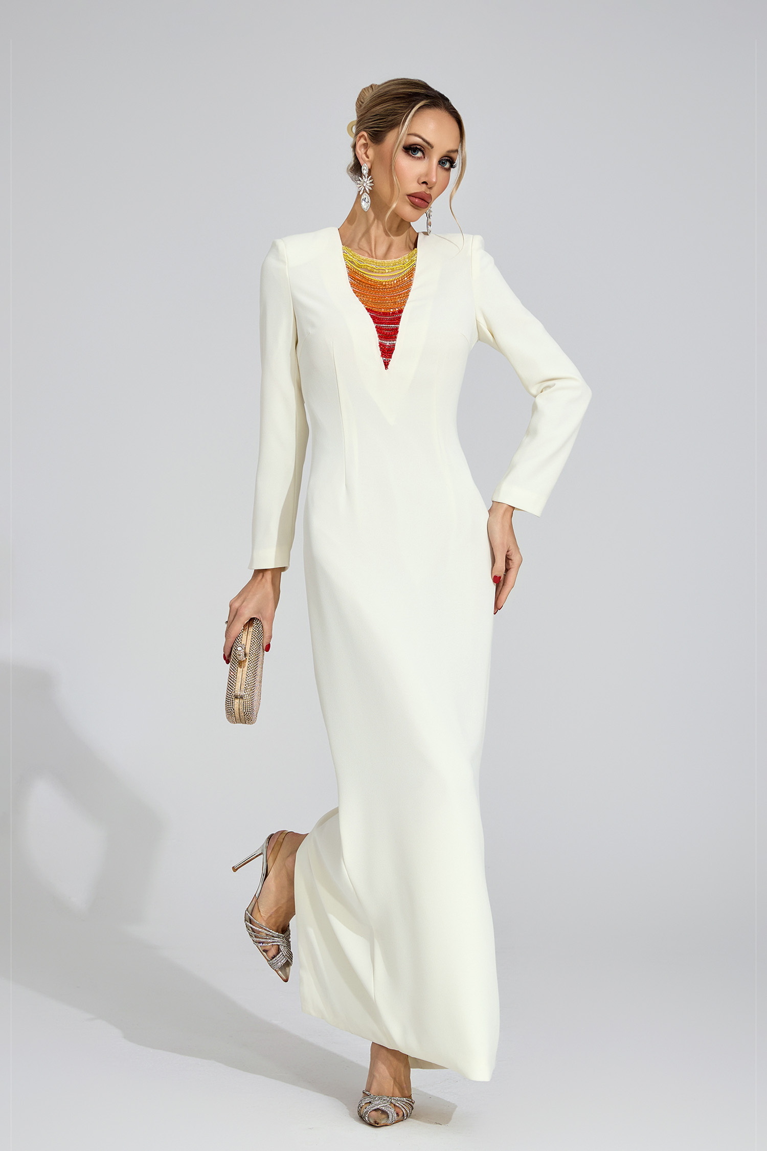 Sync Ivory Diamond Maxi Dress