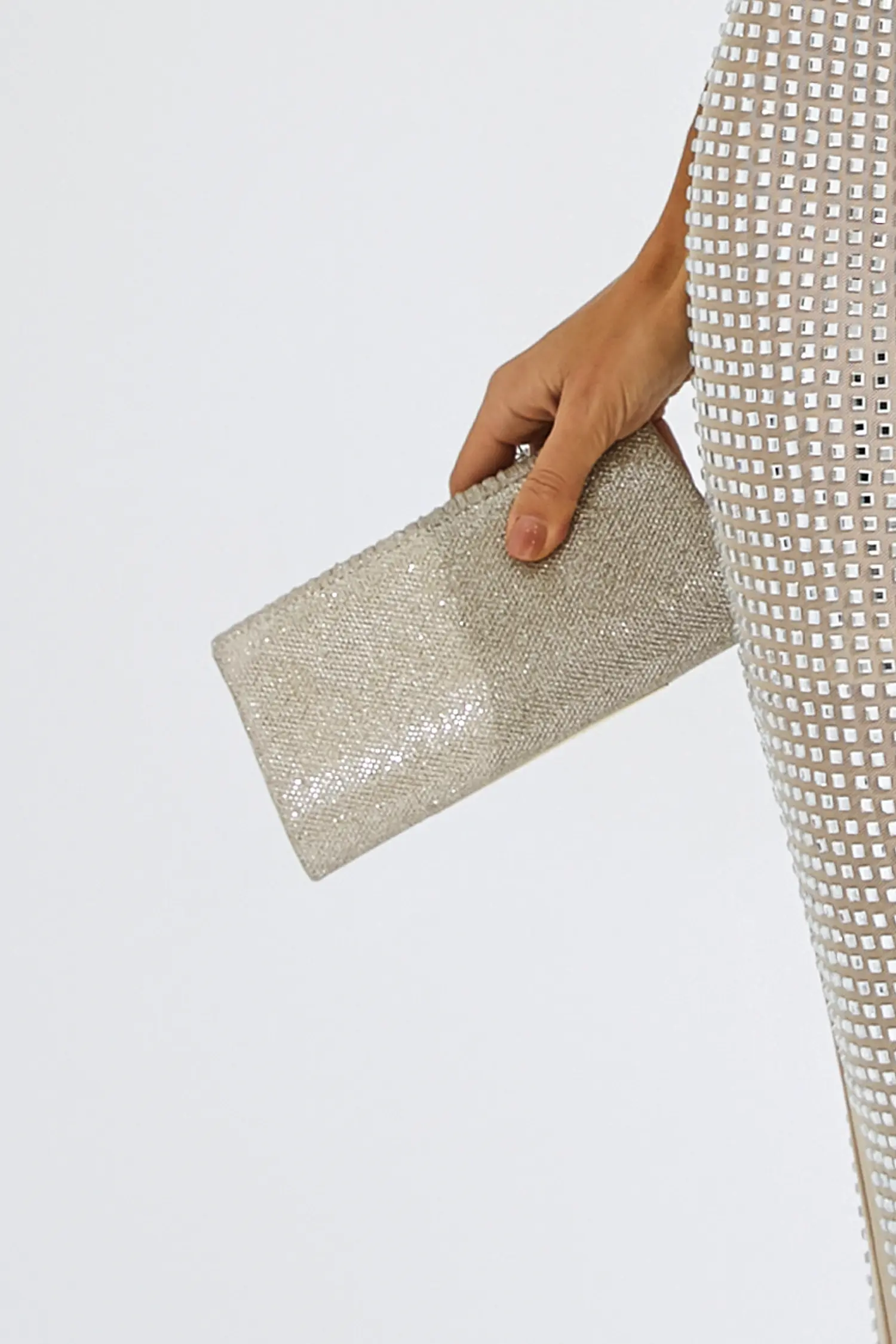 Tabitha Silver Clutch Bag-CATCHALL