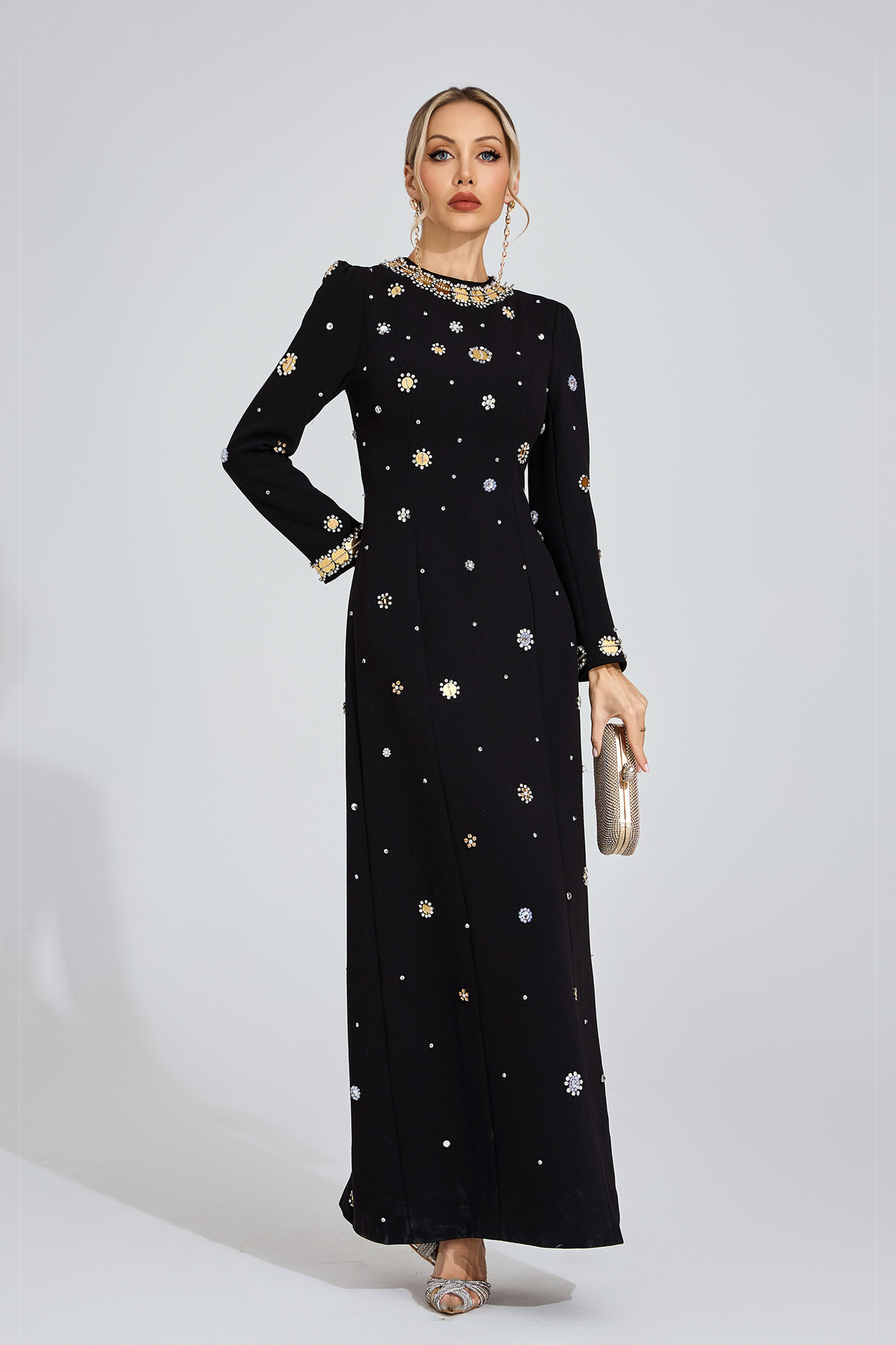 Tallulah Black Star Maxi Dress