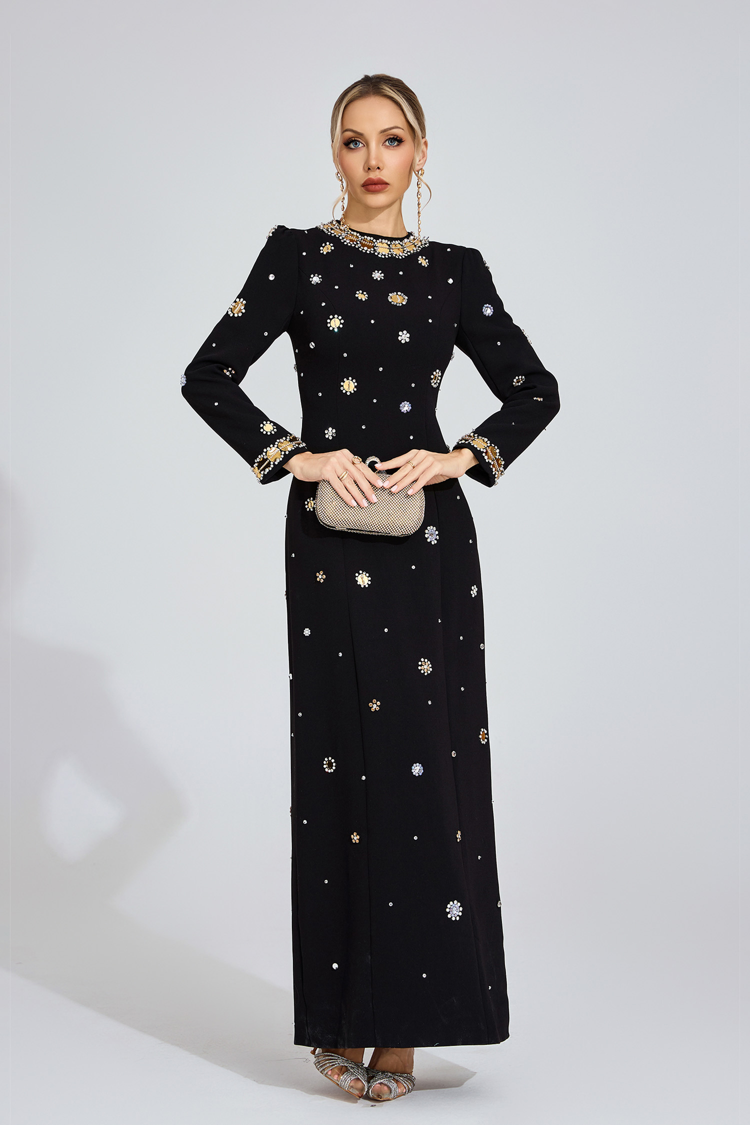Tallulah Black Star Maxi Dress