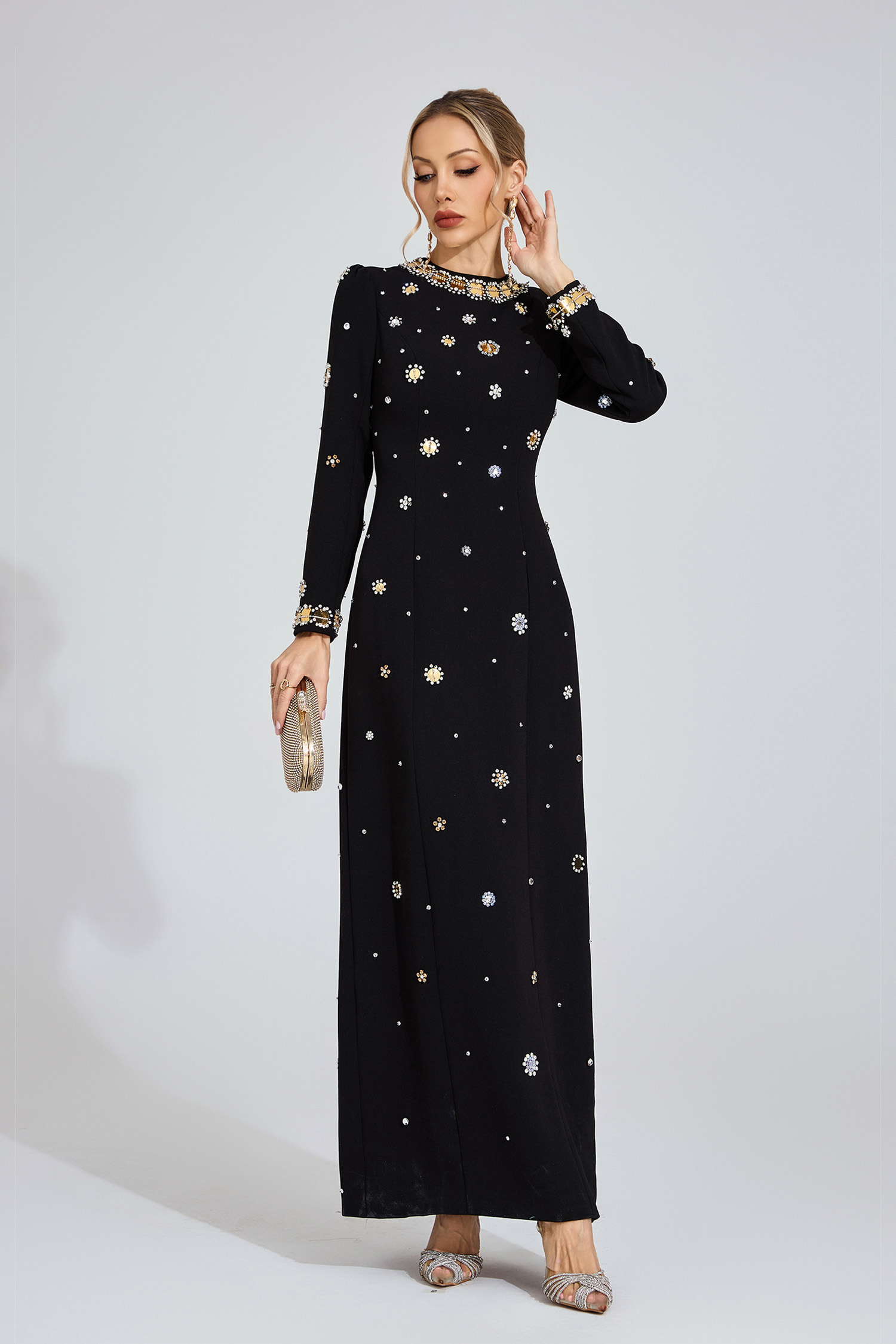 Tallulah Black Star Maxi Dress