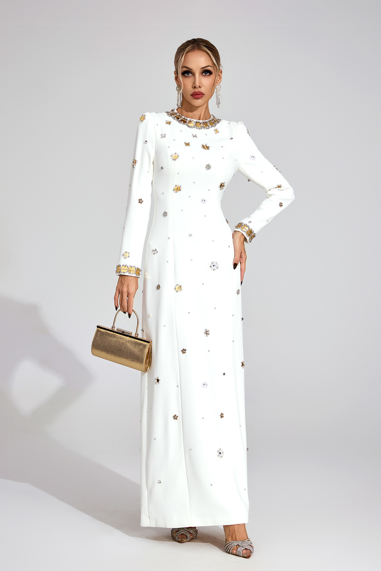 Tallulah White Star Maxi Dress