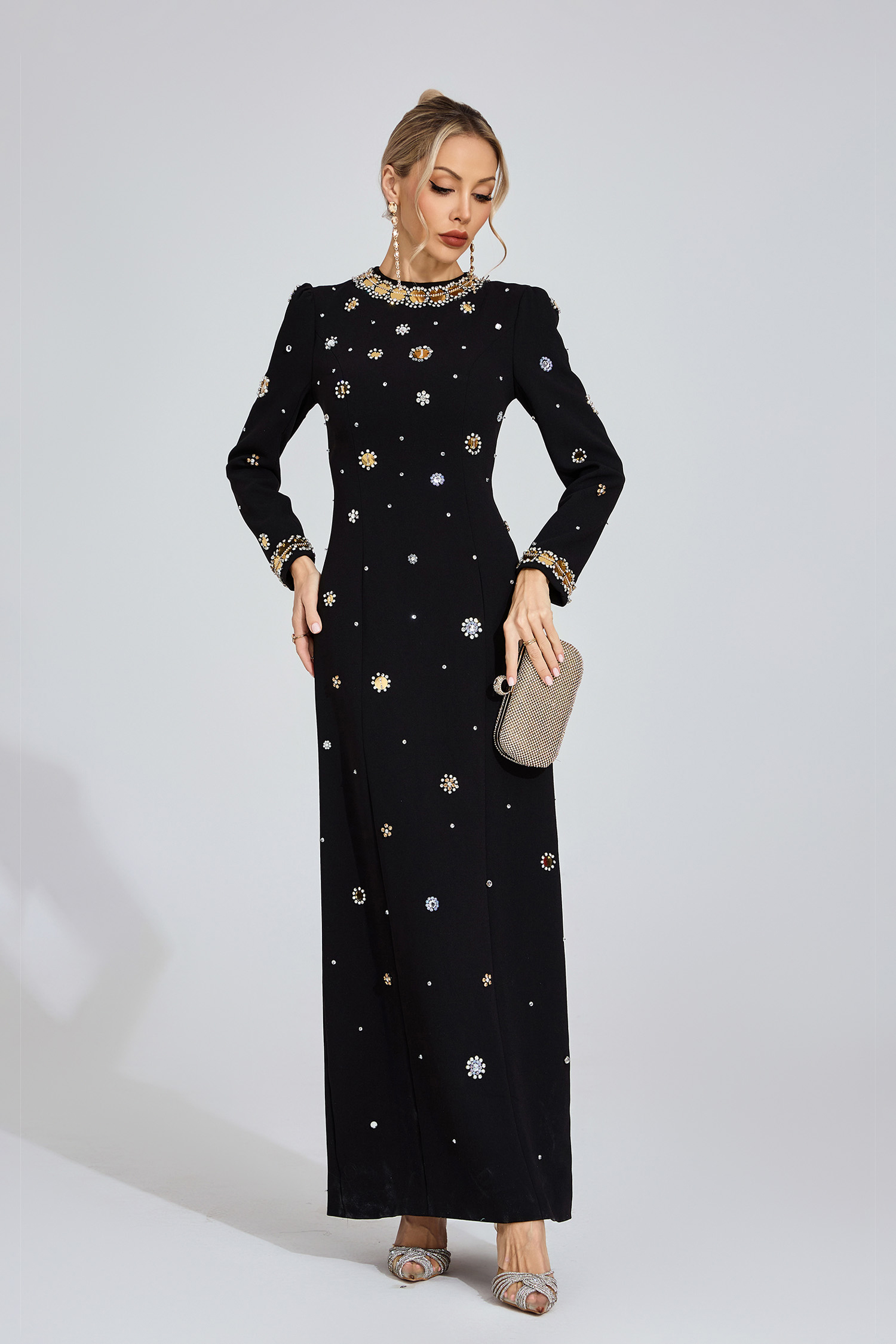 Tallulah Black Star Maxi Dress