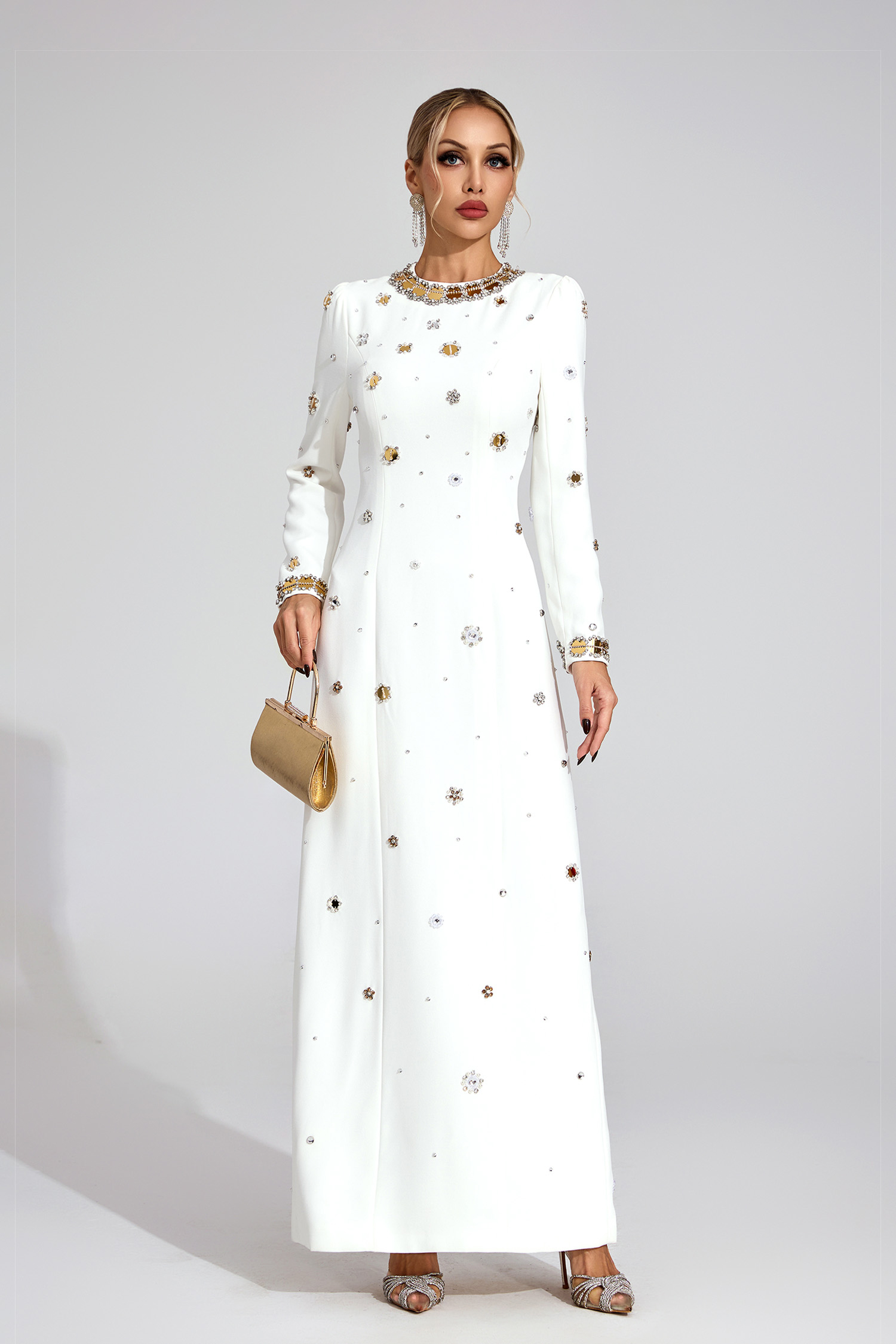 Tallulah White Star Maxi Dress