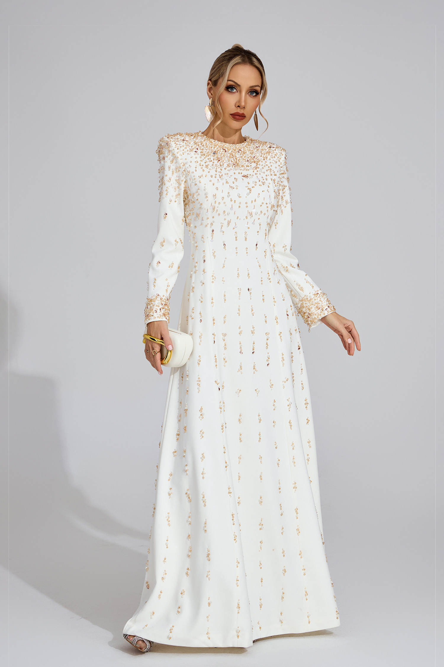 Tanith White Diamond Maxi Dress