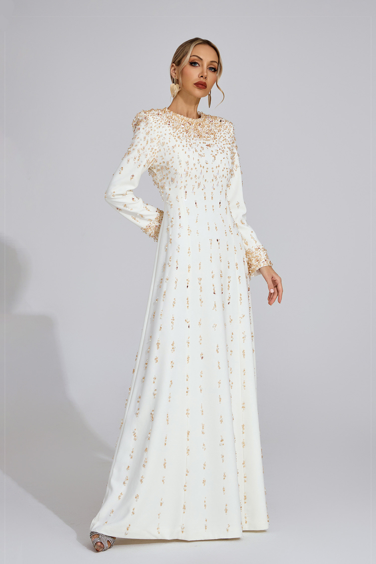 Tanith White Diamond Maxi Dress