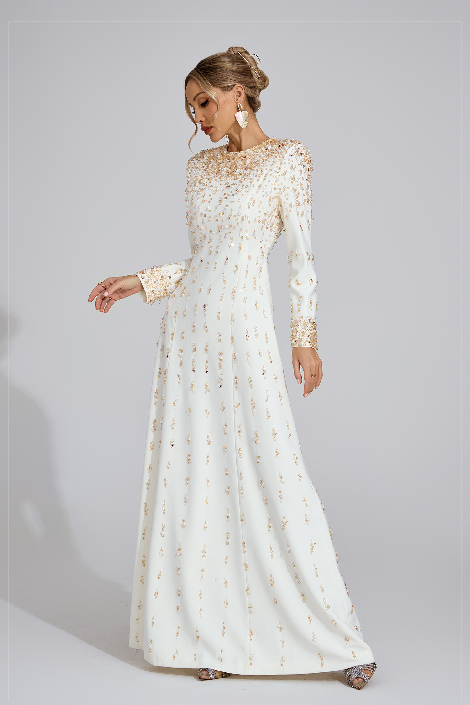 Tanith White Diamond Maxi Dress