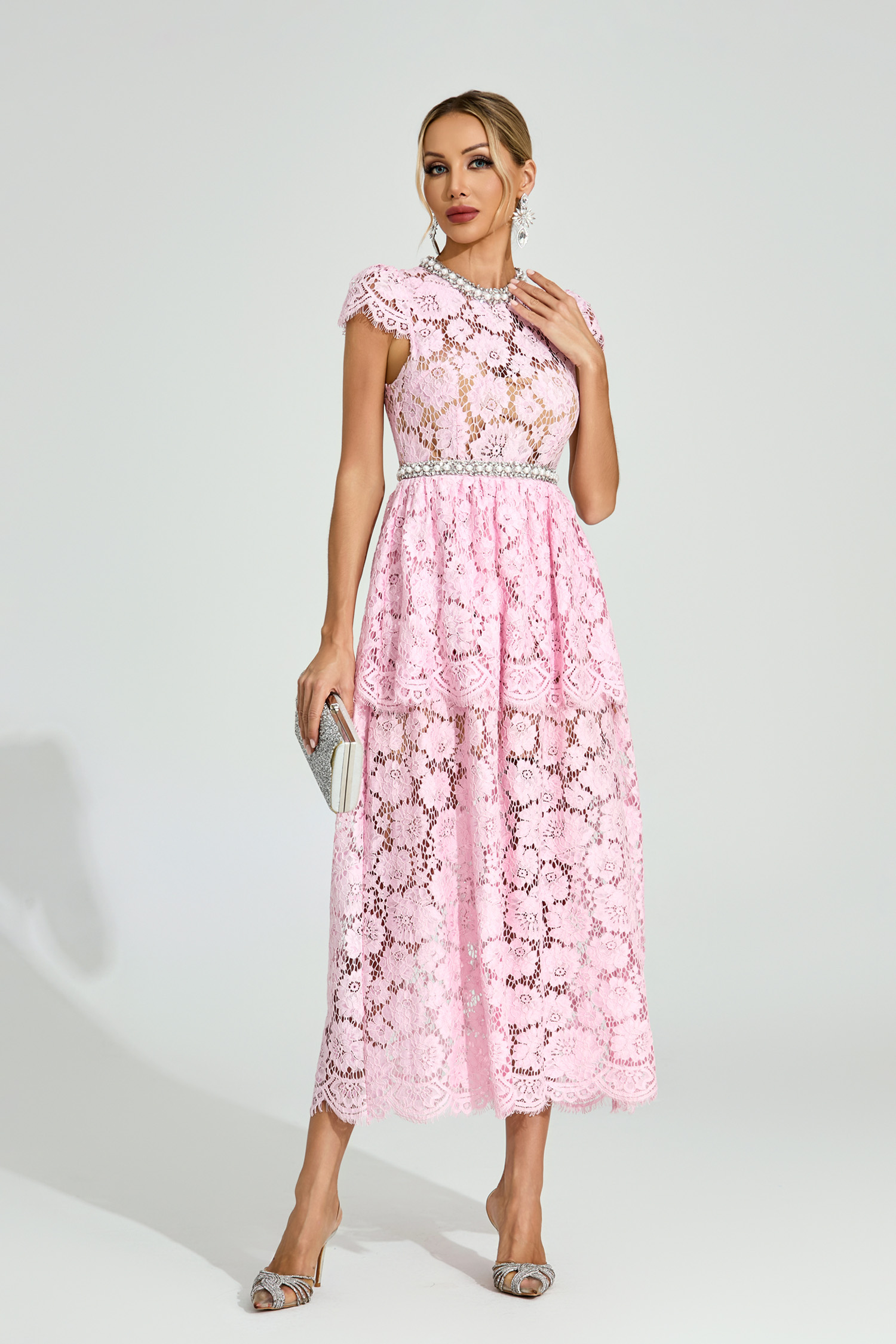 Ternence Pink Lace Madi Dress