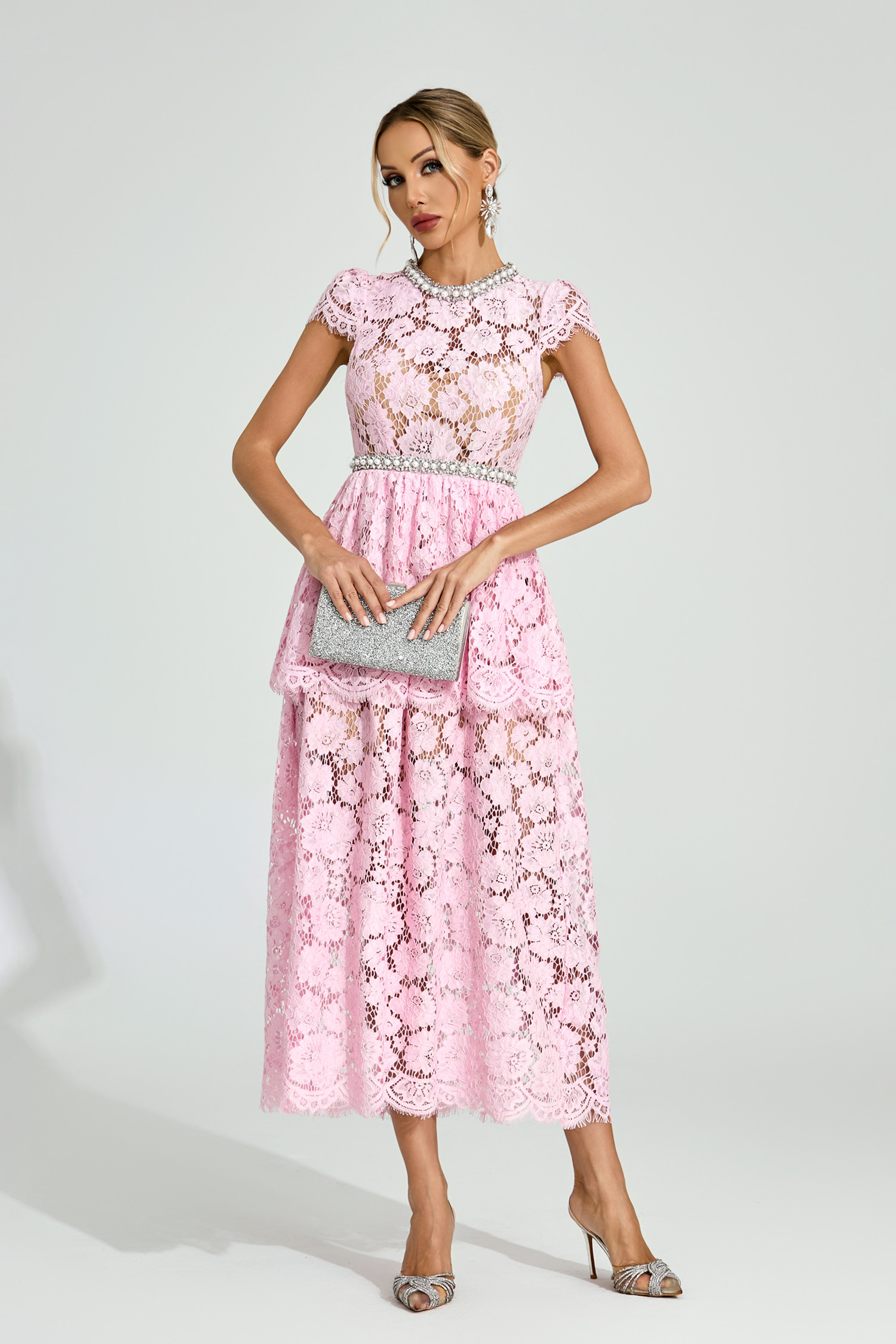 Ternence Pink Lace Madi Dress