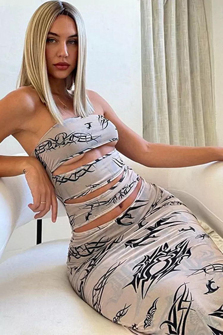 Tessa Apricot Bodycon Dress-CATCHALL