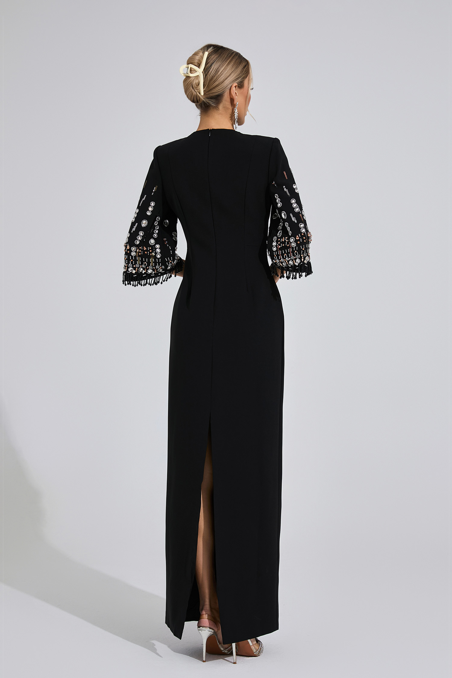 Thessaly Black Diamond Maxi Dress