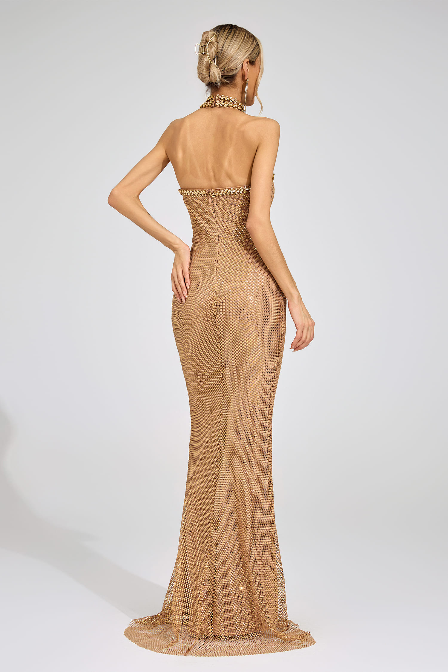 Tindra Apricot Mermaid Maxi Dress