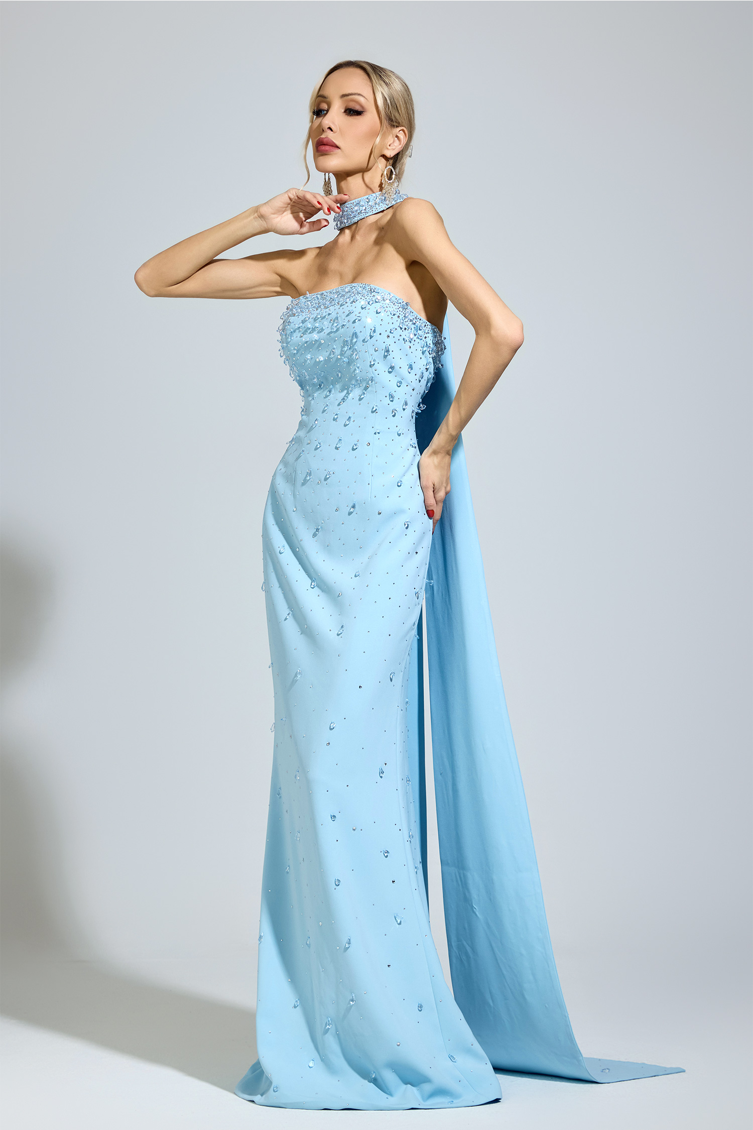 Tolstoy Blue Evening Gown