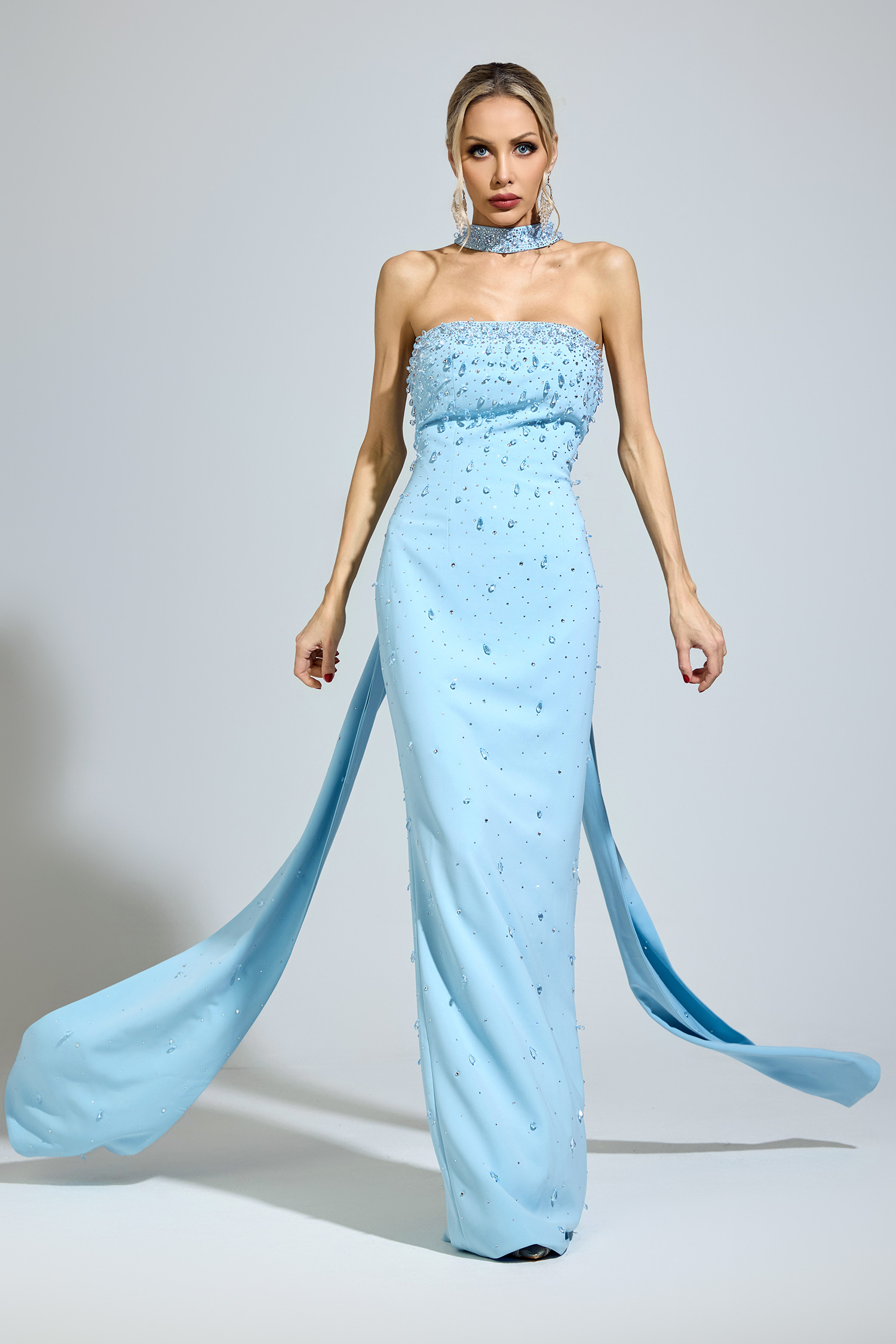 Tolstoy Blue Evening Gown