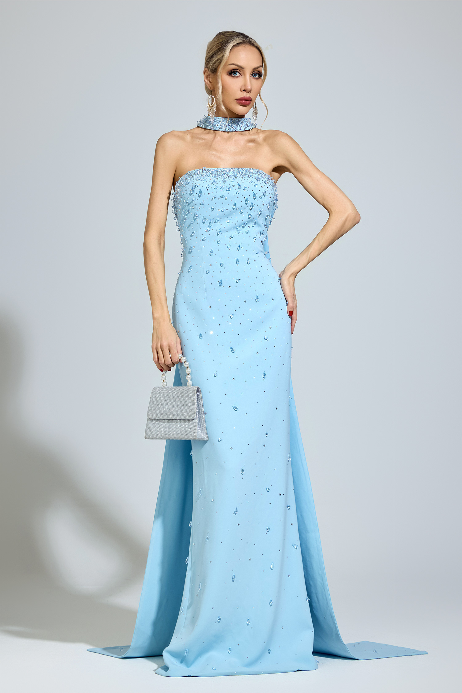 Tolstoy Blue Evening Gown