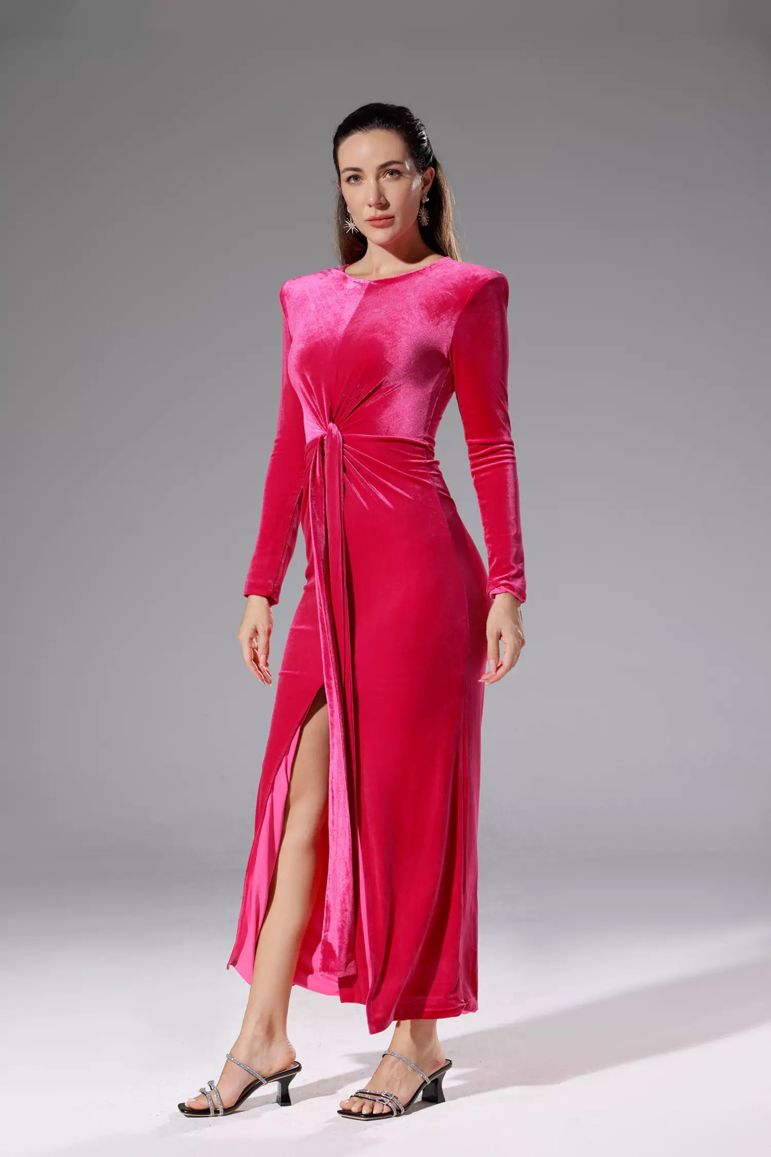 Trinity Rose Red Velvet Dress-CATCHALL