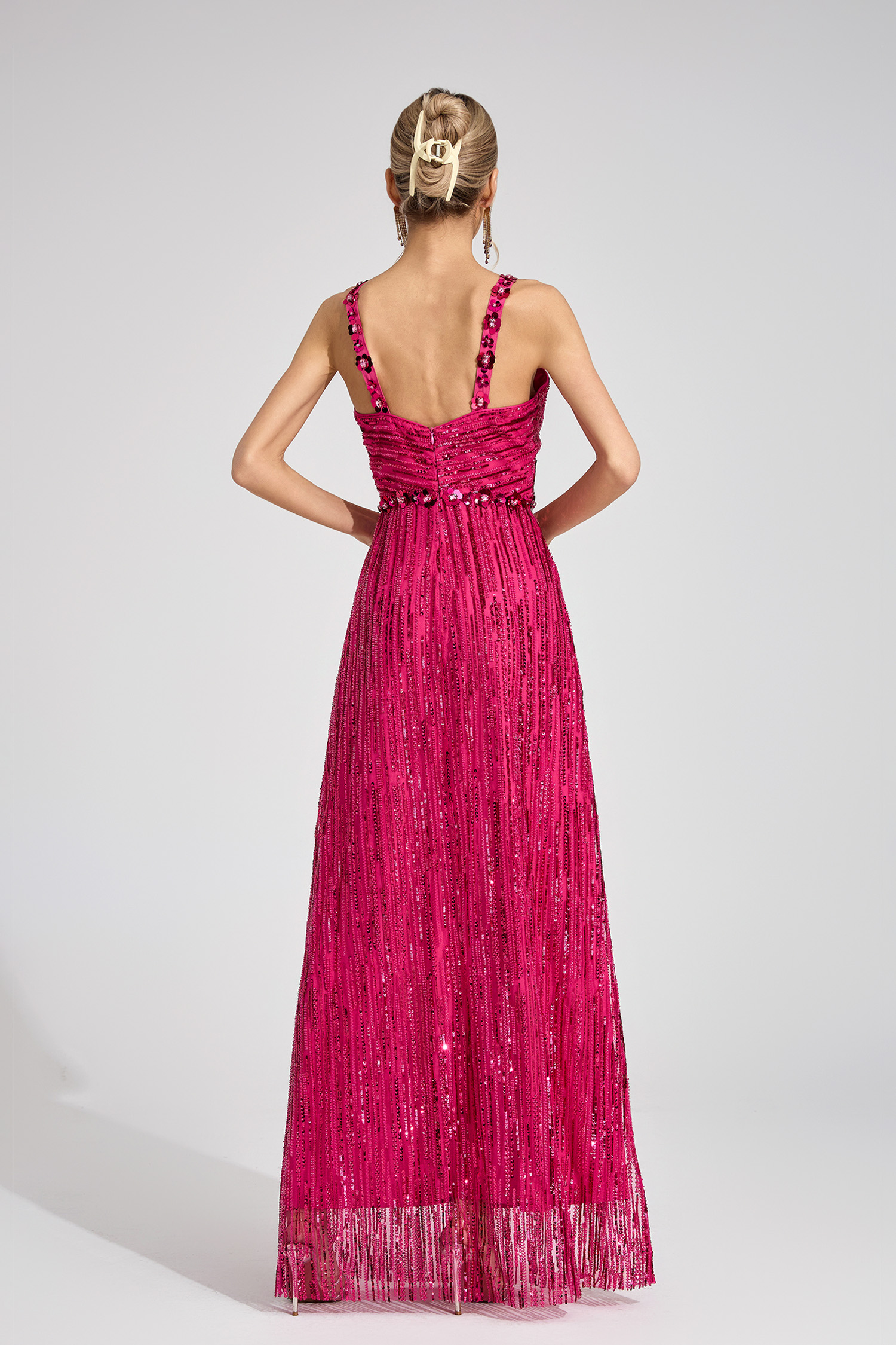 Trove Pink Sequin Maxi Dress