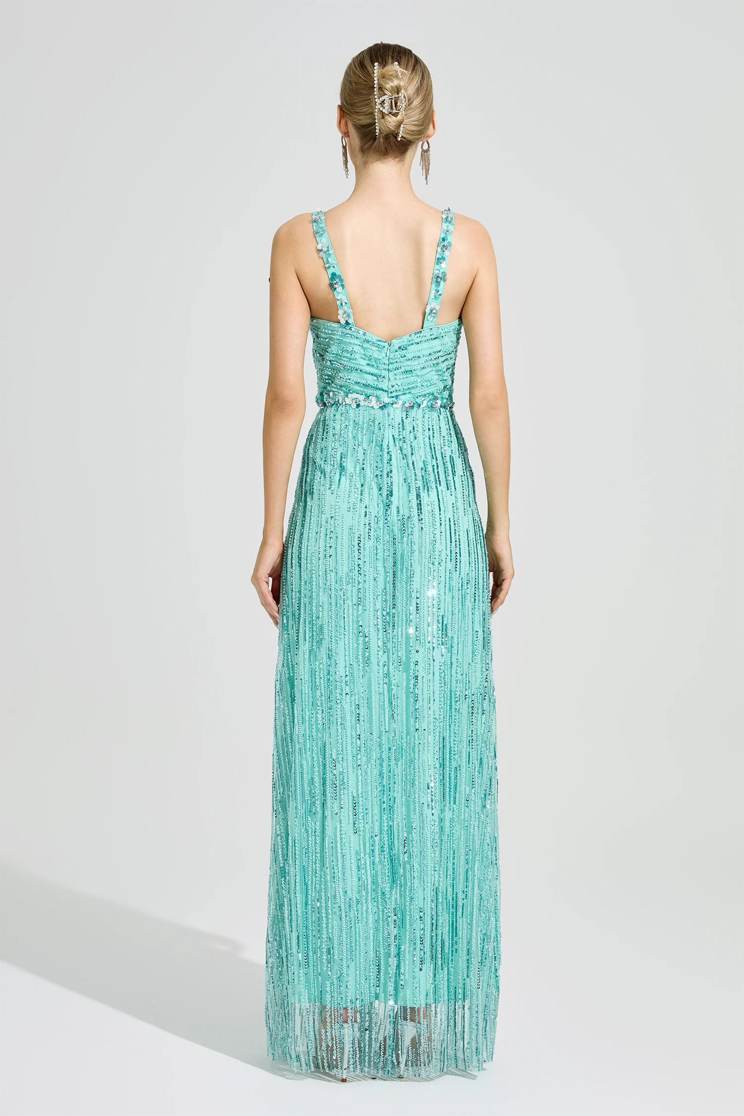 Trove Green Sequin Maxi Dress