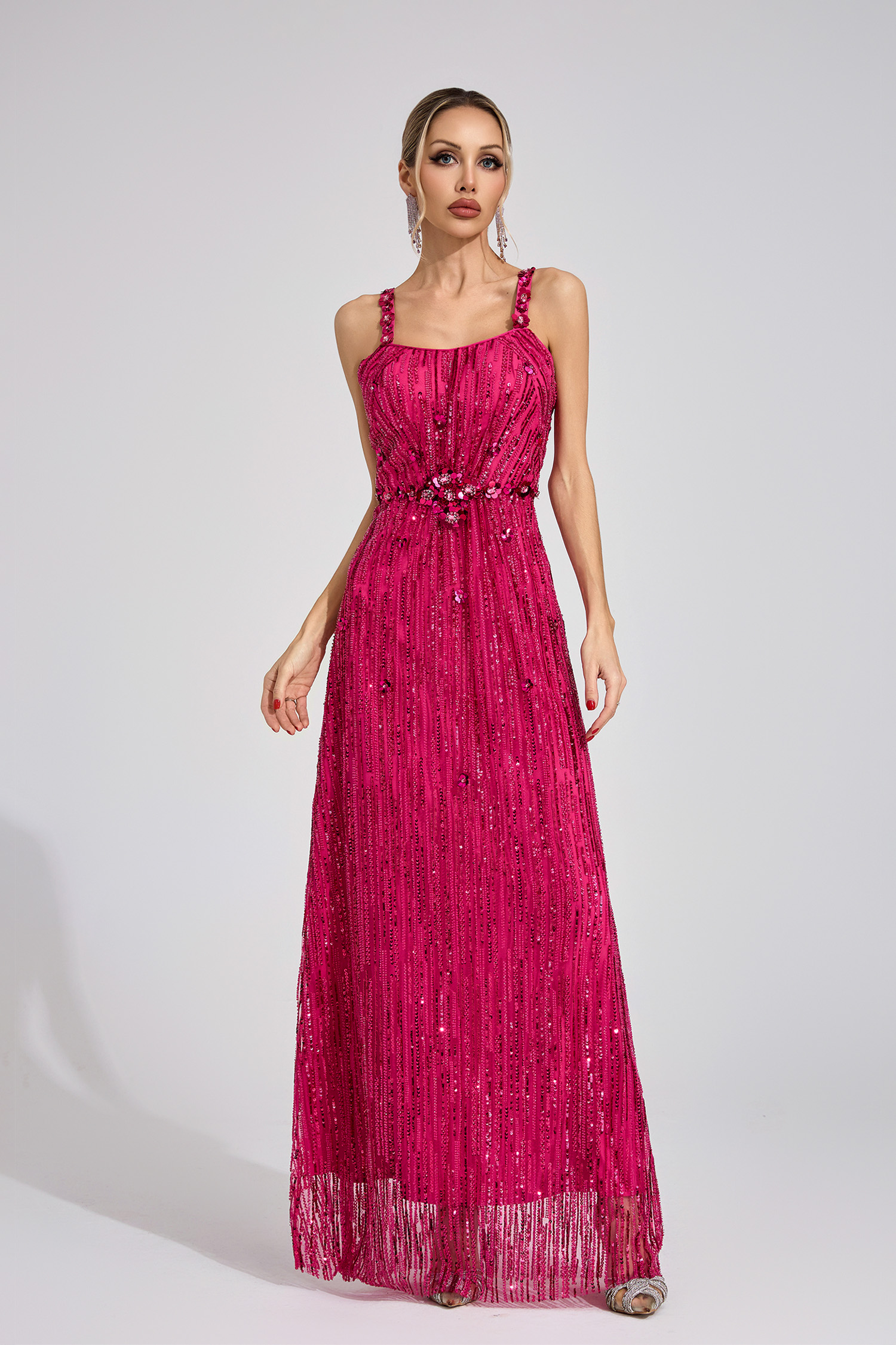 Trove Pink Sequin Maxi Dress