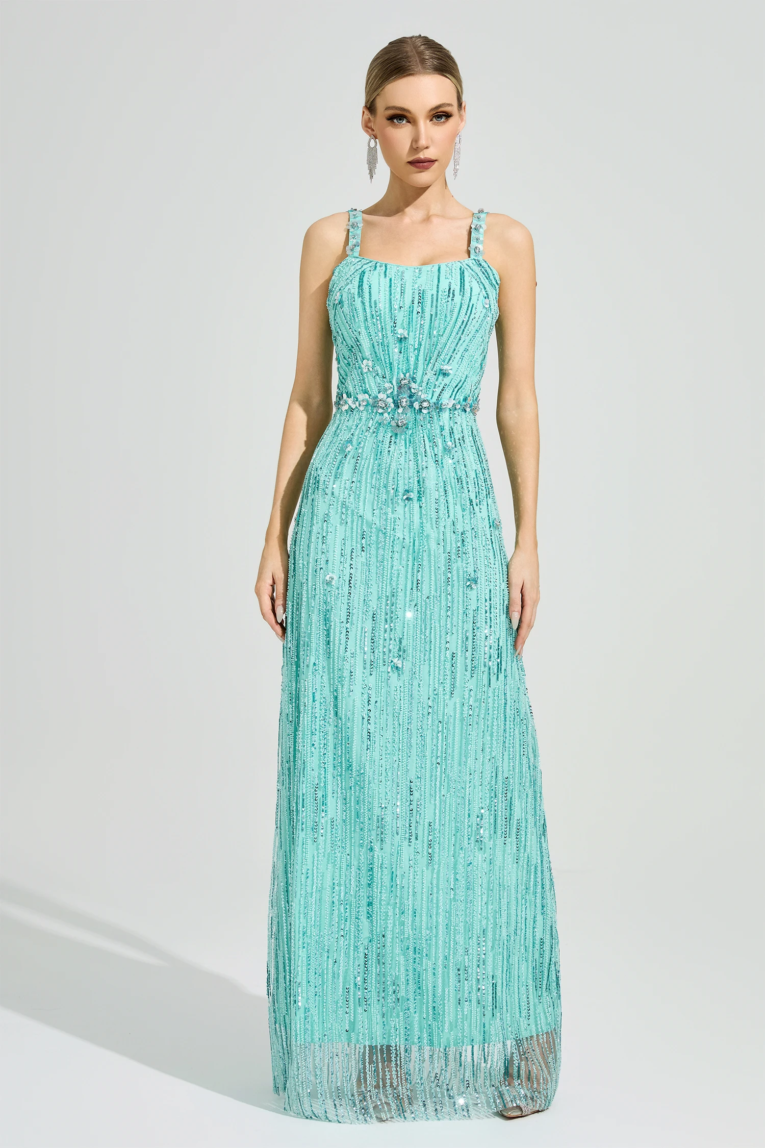 Trove Green Sequin Maxi Dress