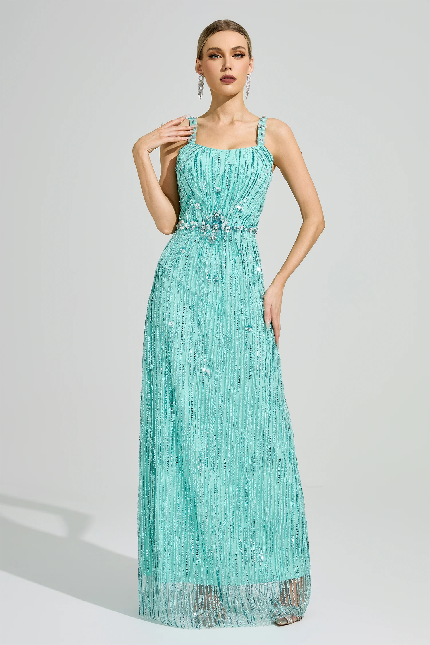 Trove Green Sequin Maxi Dress