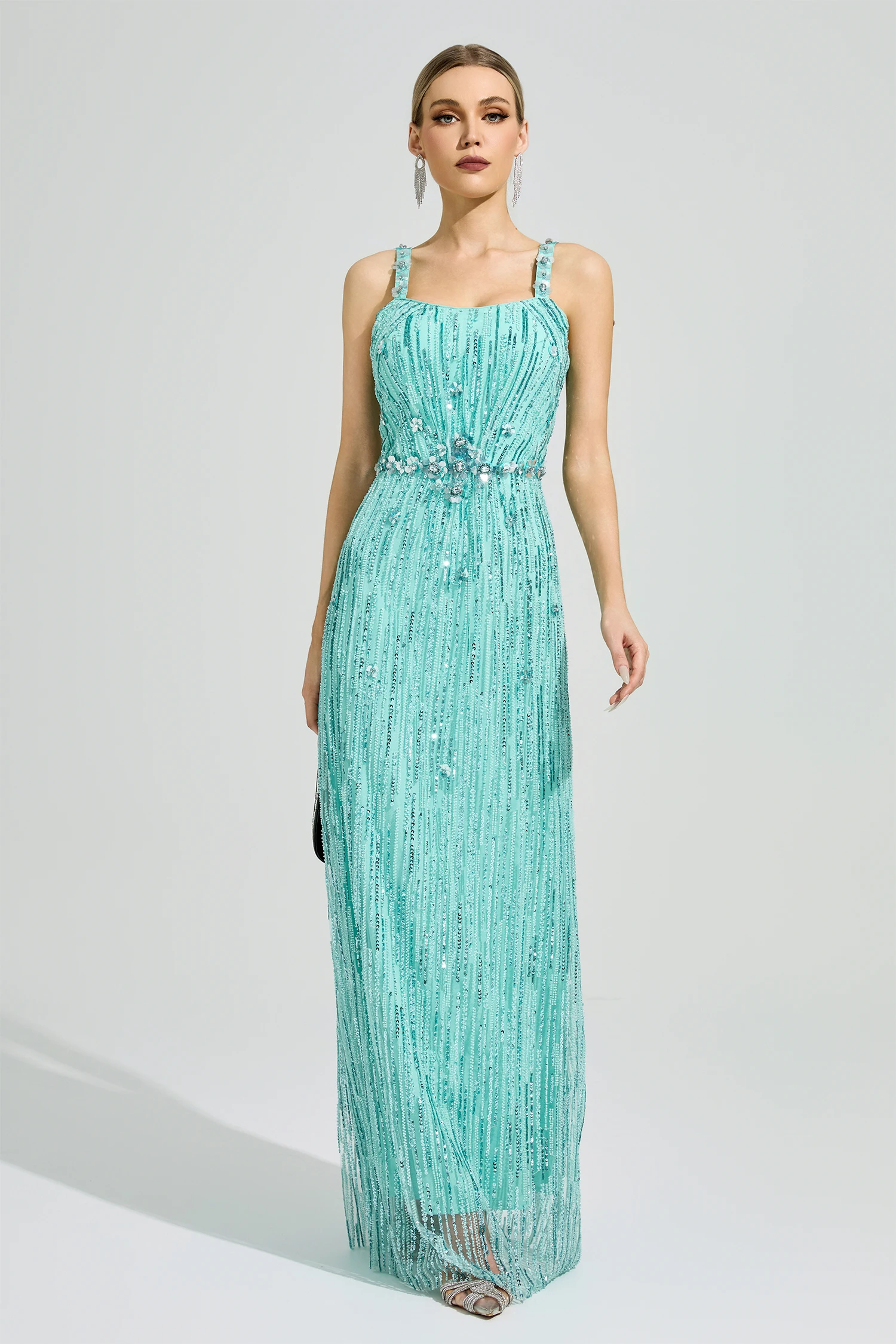 Trove Green Sequin Maxi Dress
