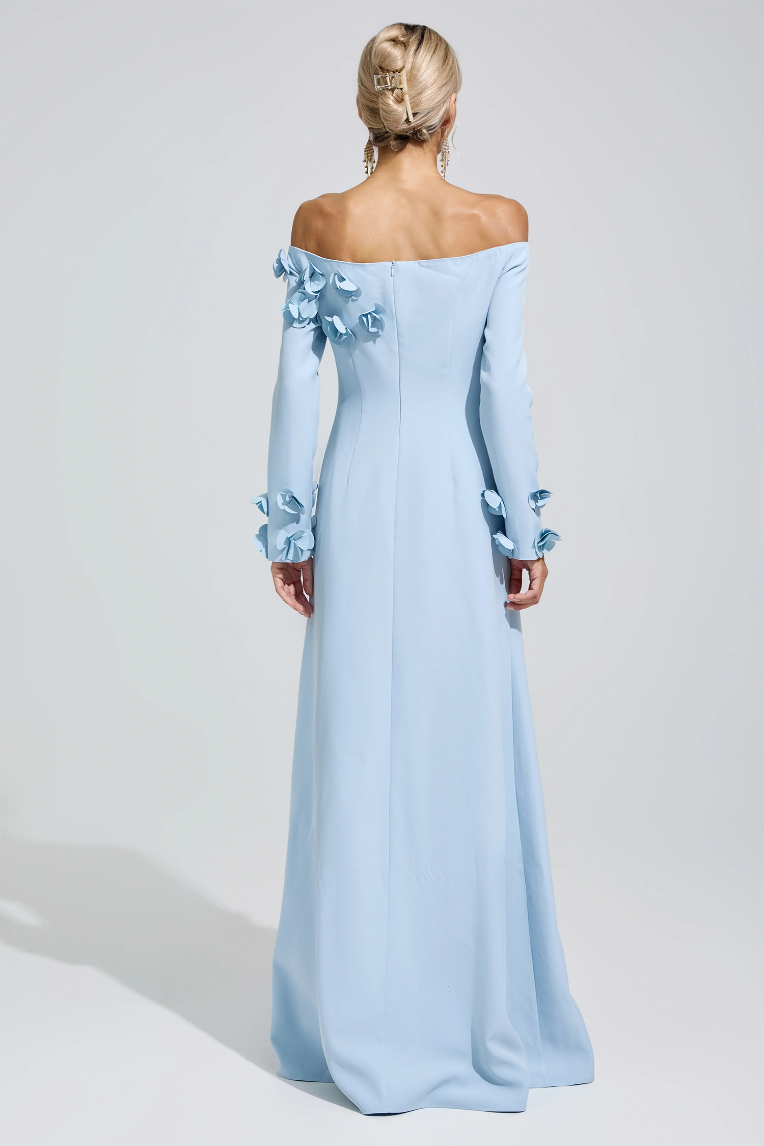 Tubman Blue Flower One Shoulder Dress