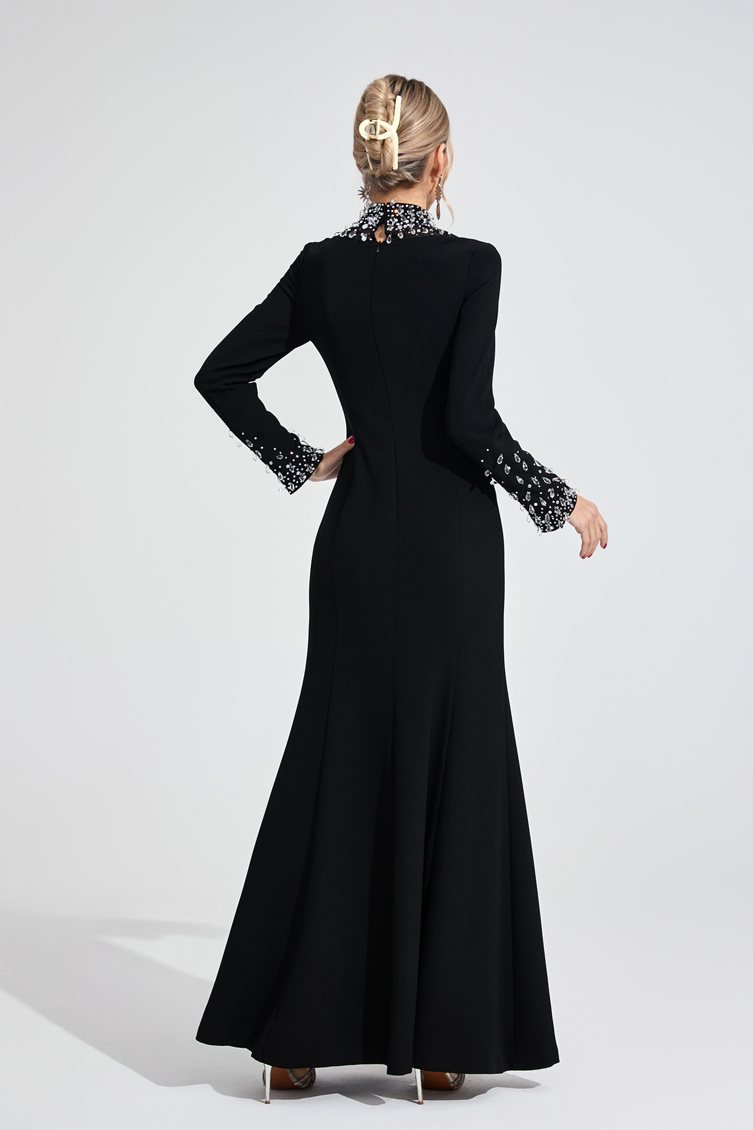 Ula Black Diamond Maxi Dress