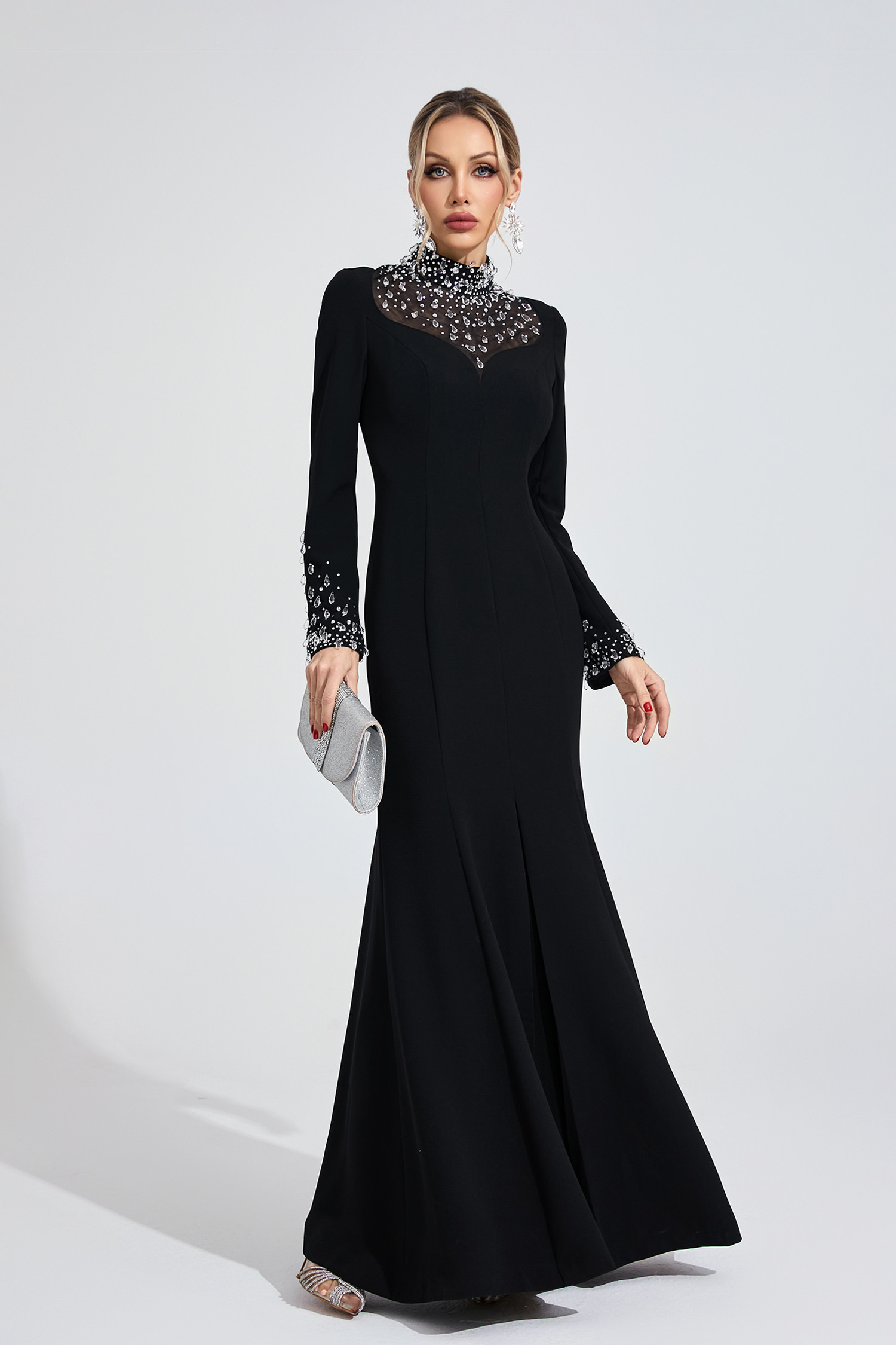 Ula Black Diamond Maxi Dress