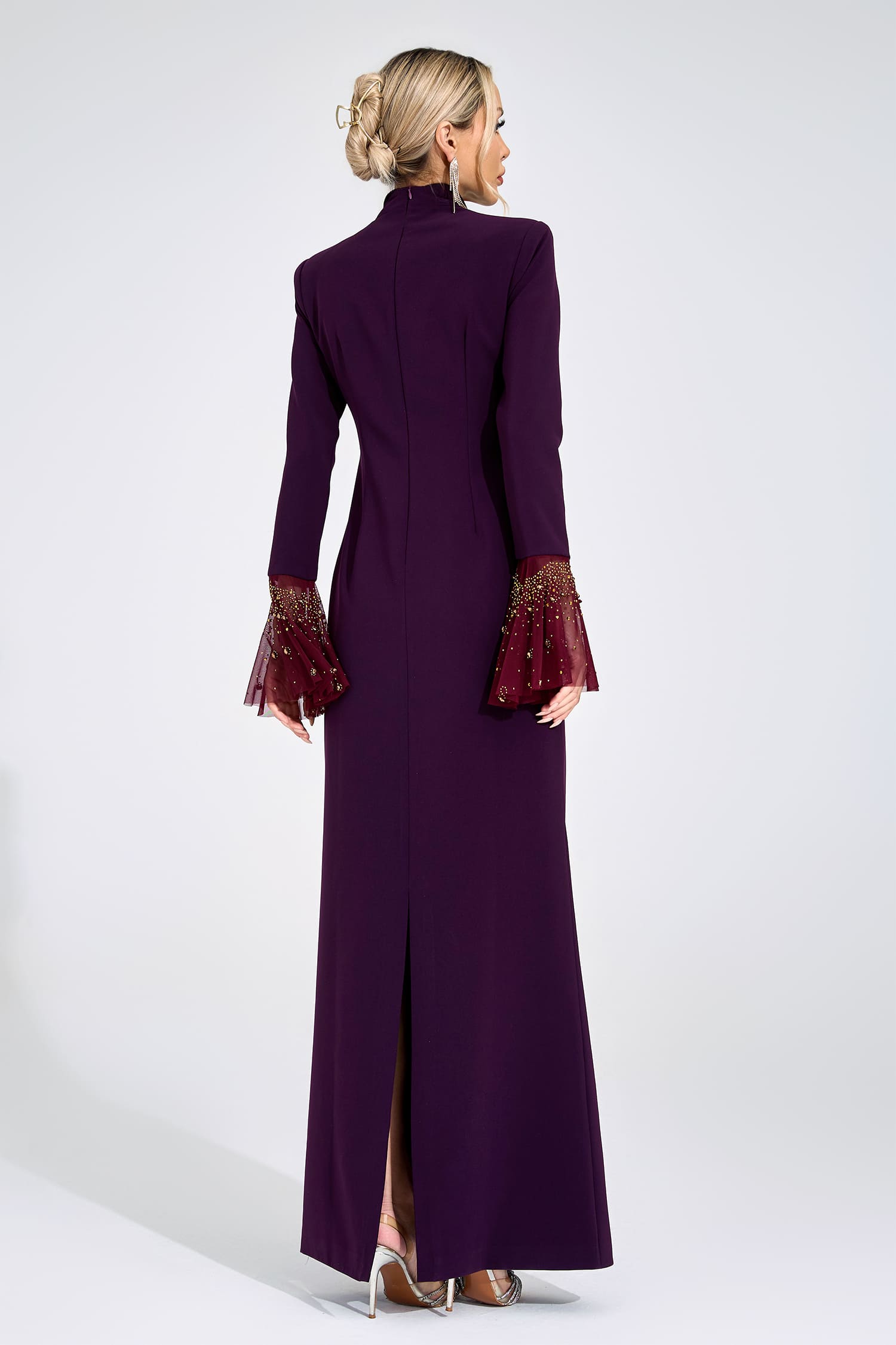 Unn Wine Red Evening Gown