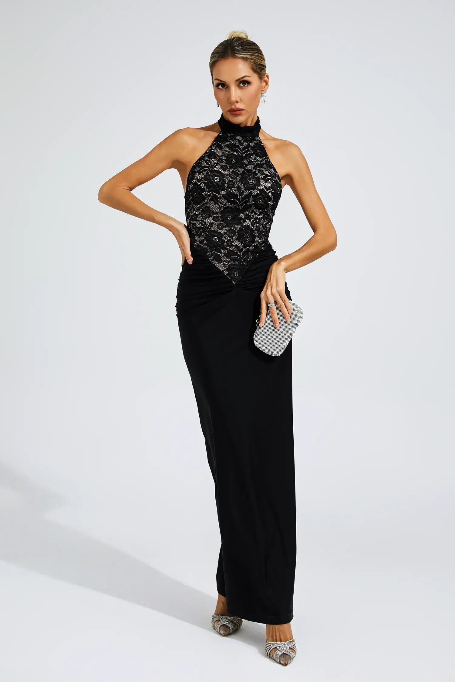 Veblen Black Lace Off Shoulder Dress-CATCHALL