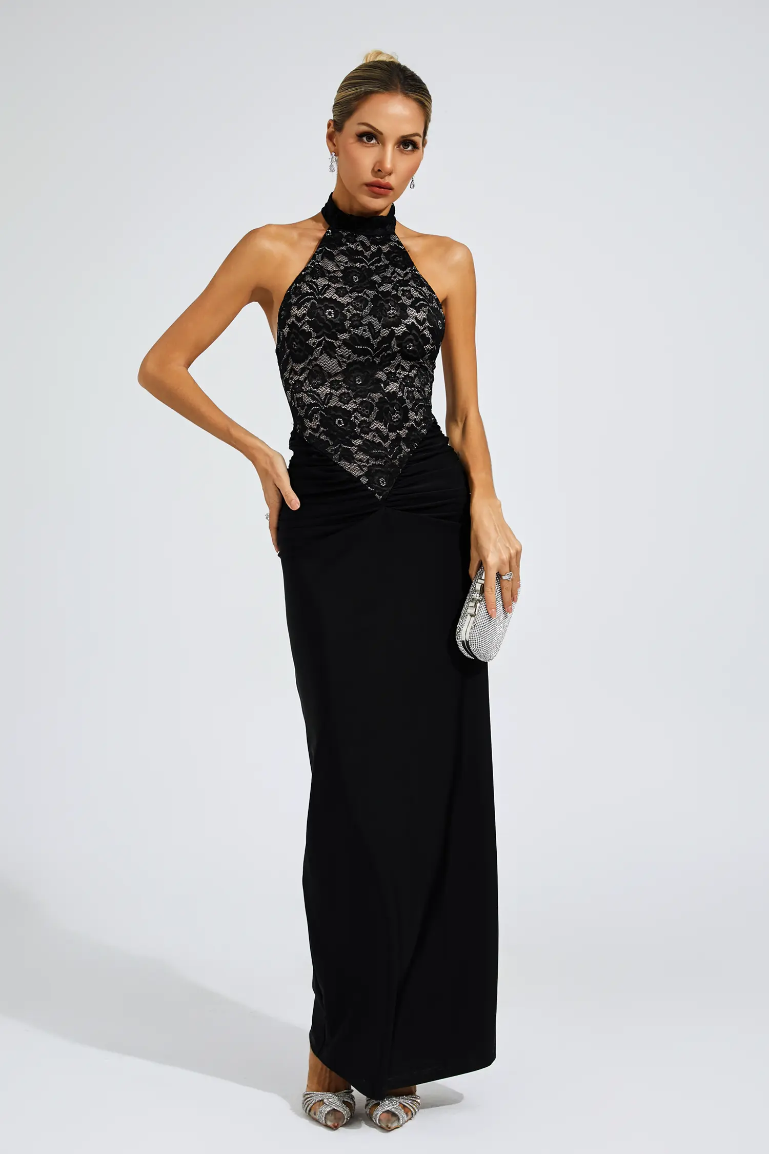 Veblen Black Lace Off Shoulder Dress-CATCHALL
