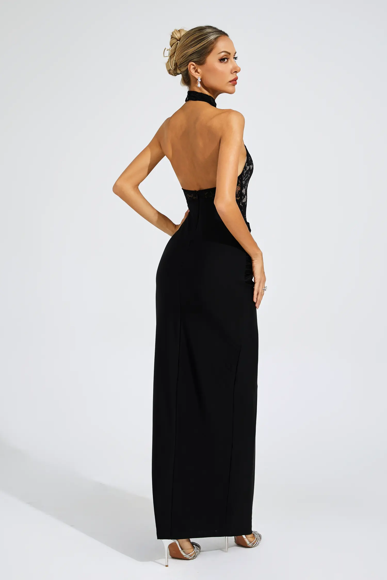 Veblen Black Lace Off Shoulder Dress-CATCHALL