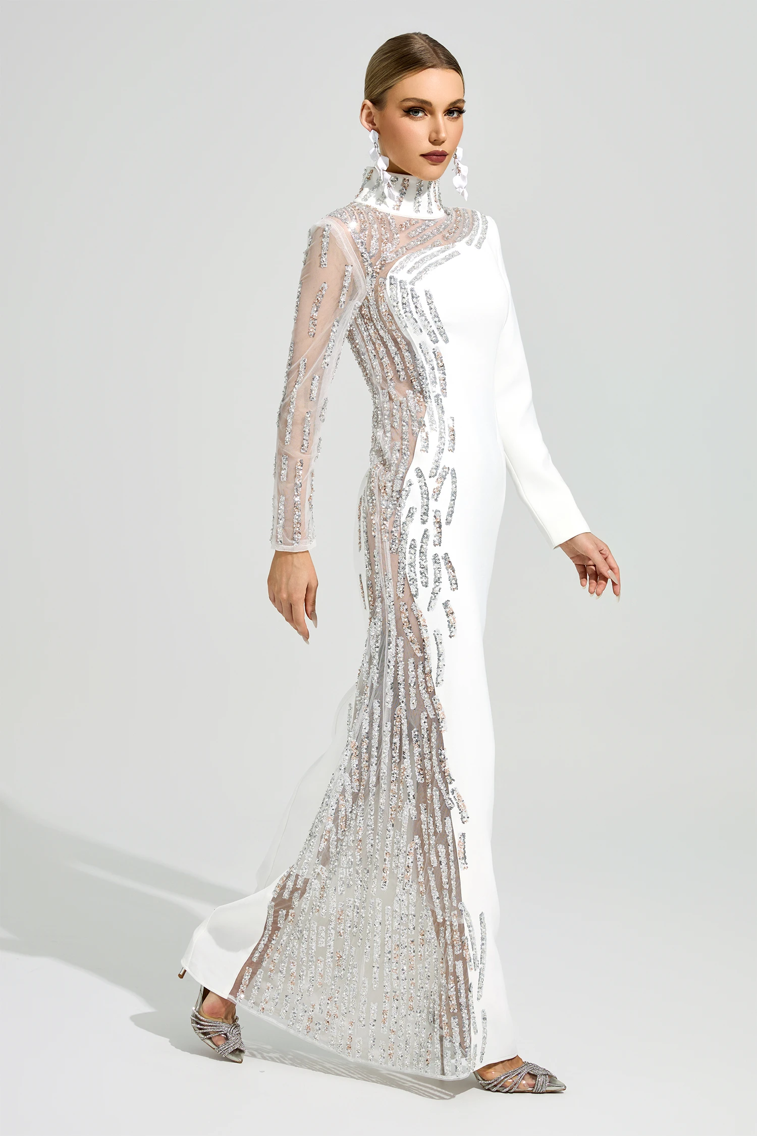 Venturi White Diamond Formal Dress