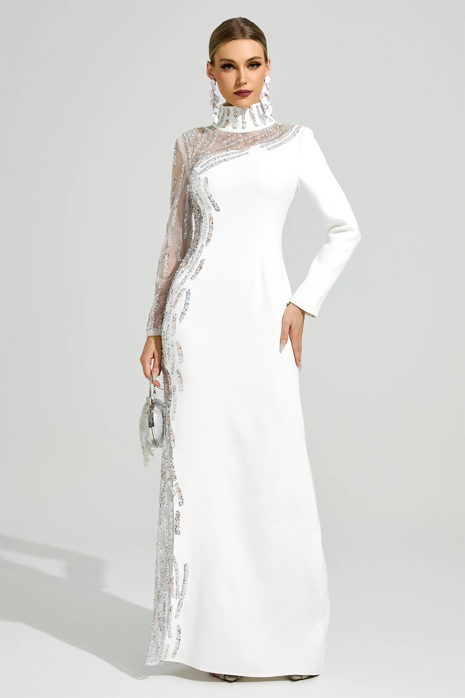 Venturi White Diamond Formal Dress