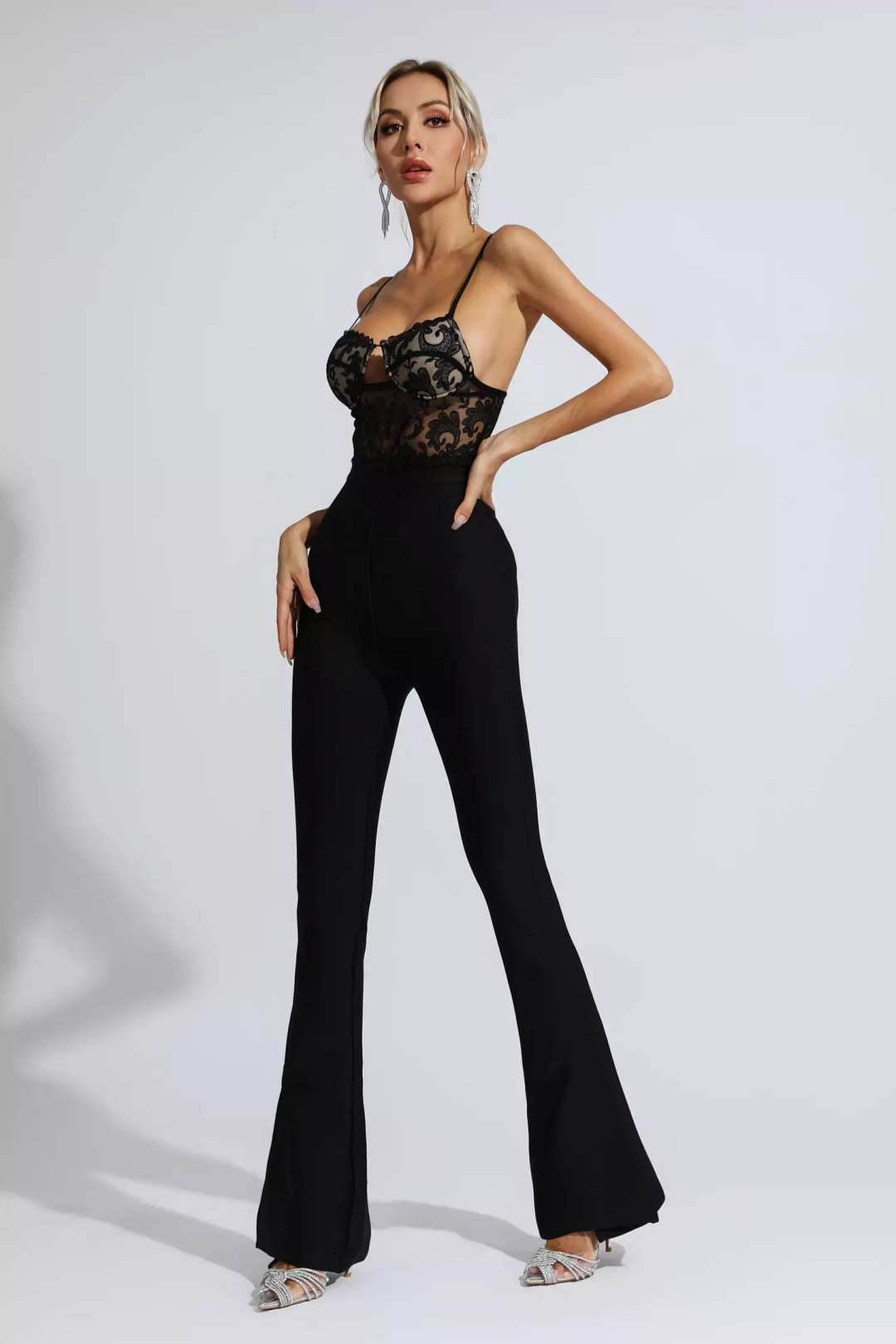 BlackJumpsuit | Lace Jumpsuit | Party Jumpsuit