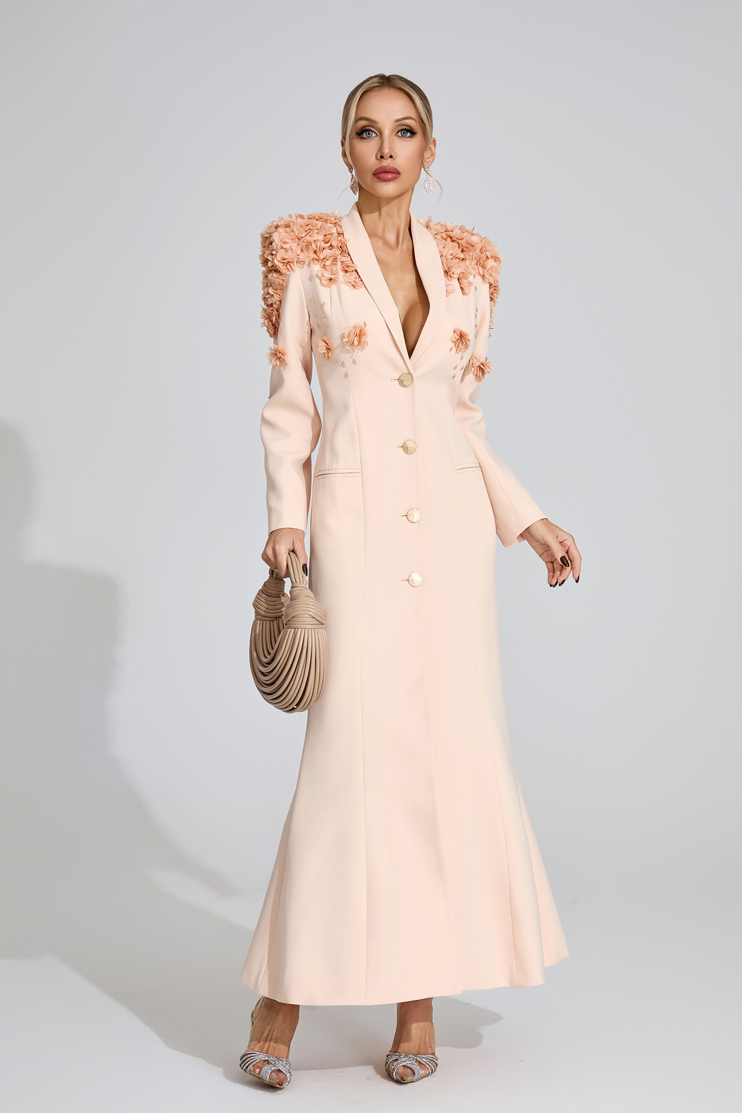 Vesper Apricot Floral Maxi Dress