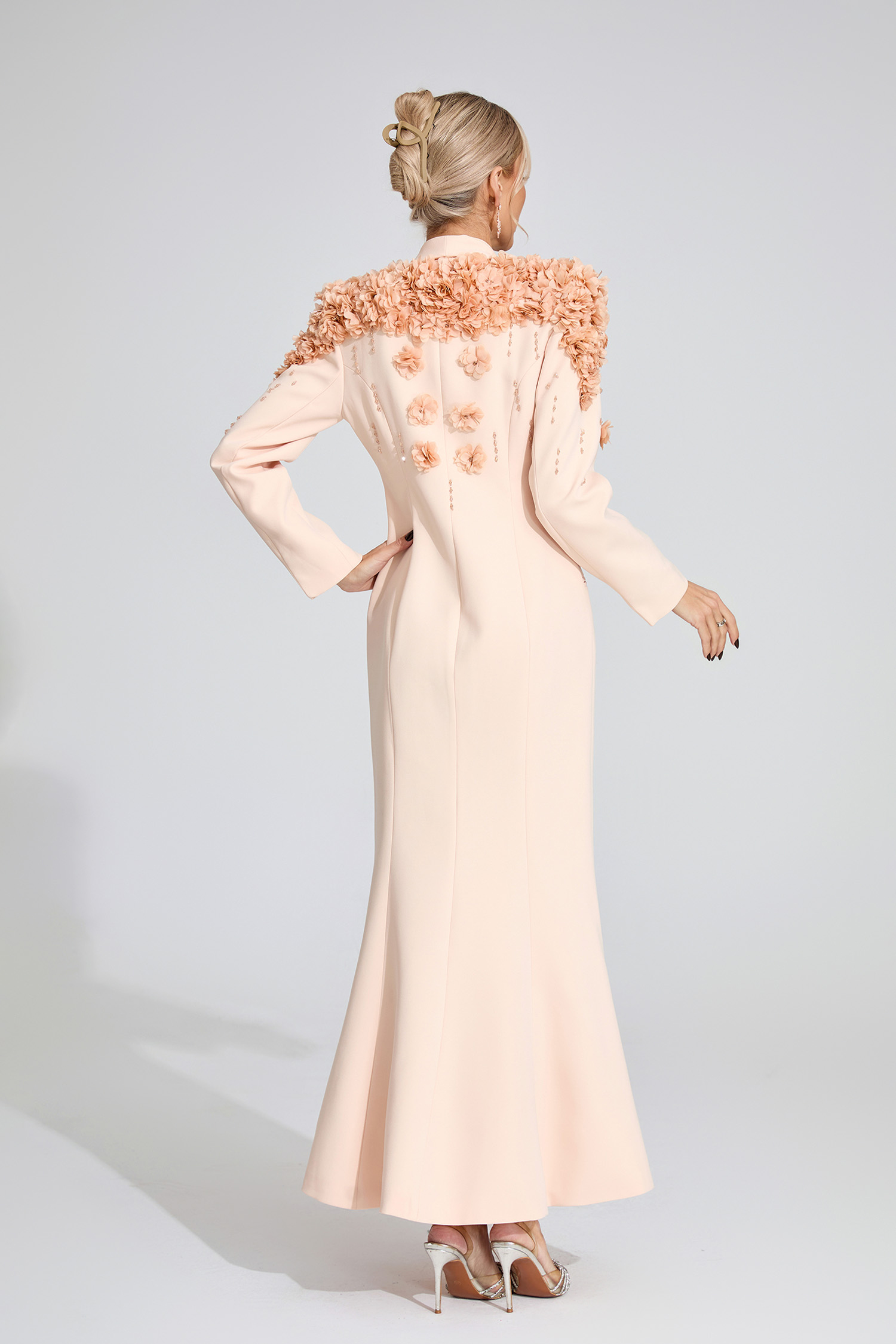 Vesper Apricot Floral Maxi Dress
