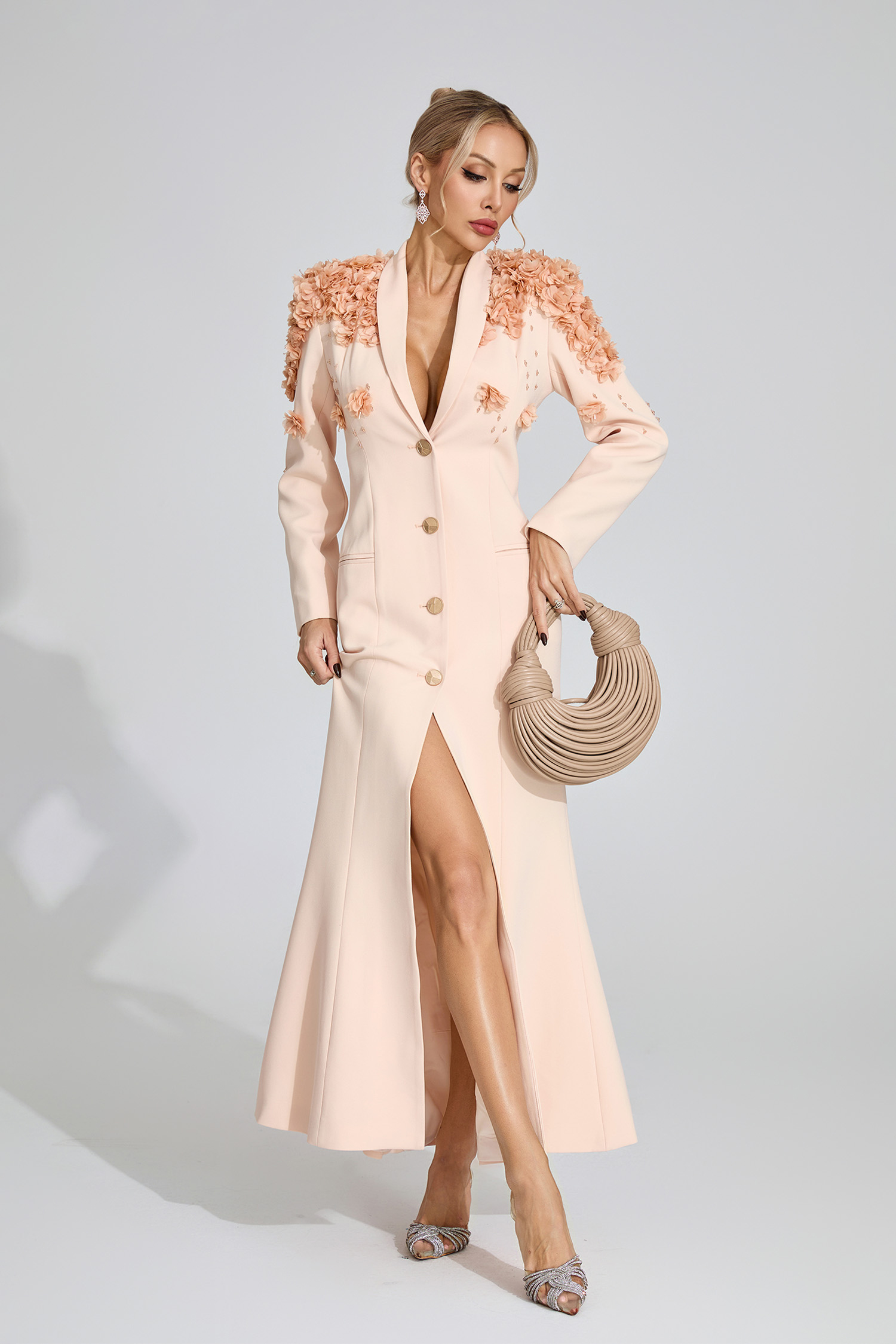 Vesper Apricot Floral Maxi Dress