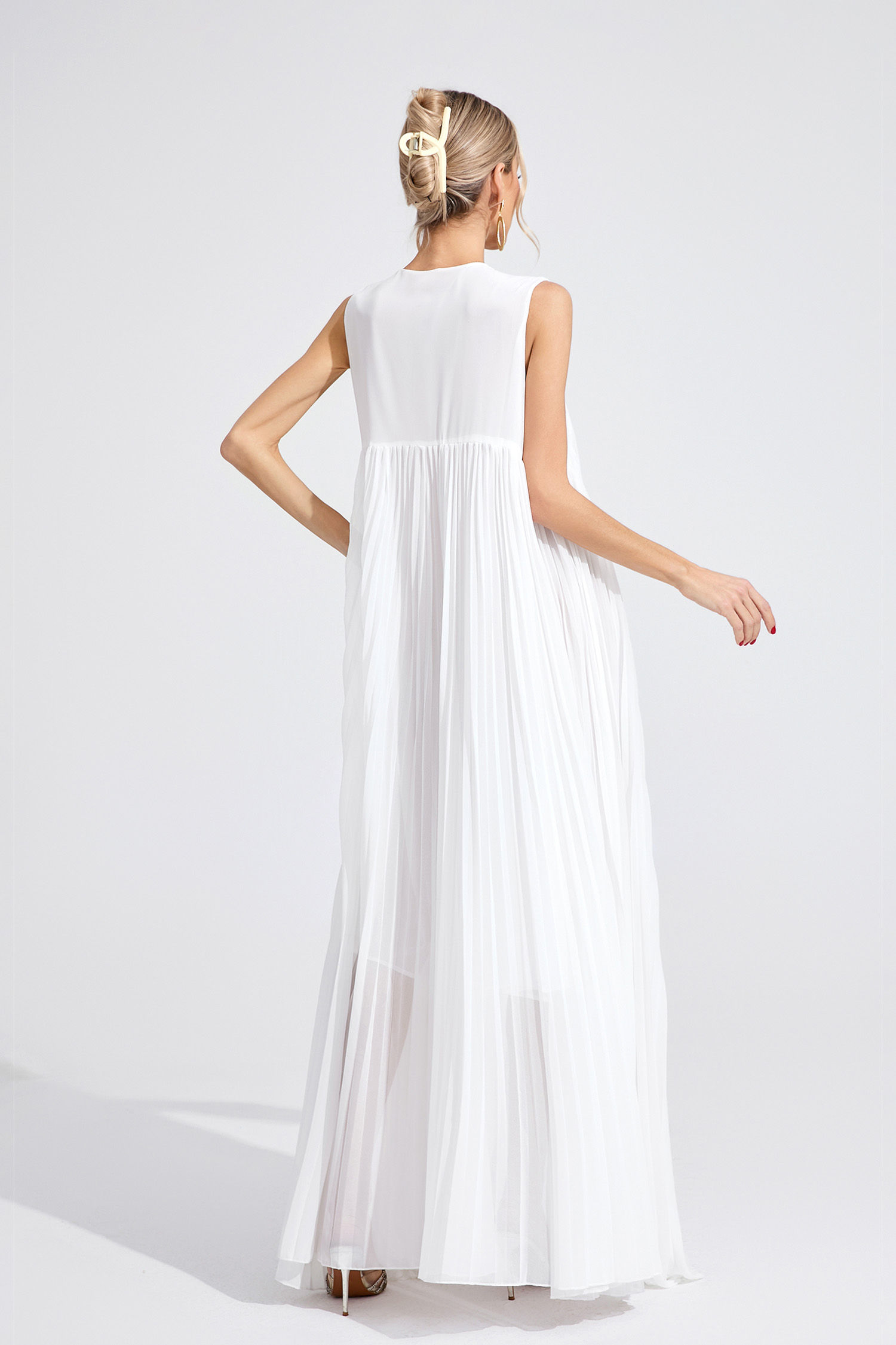 Vevina White Slip Maxi Dress