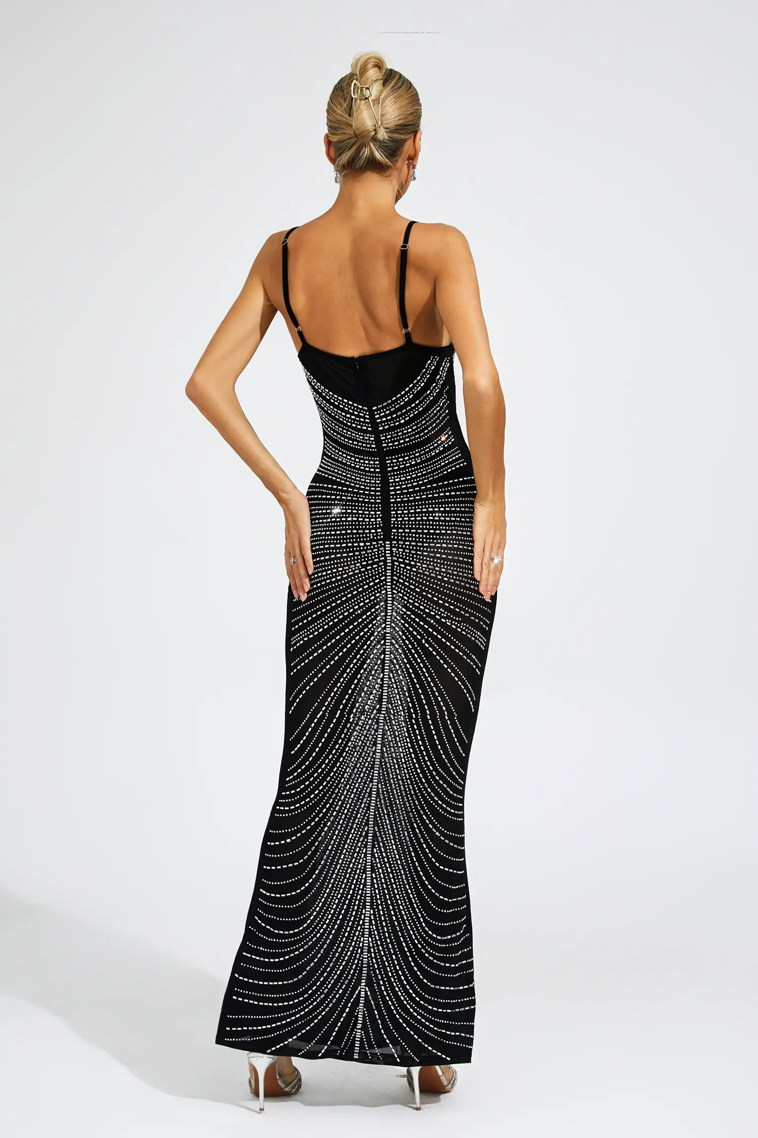 Violeta Black Maxi Sequins Dress-CATCHALL