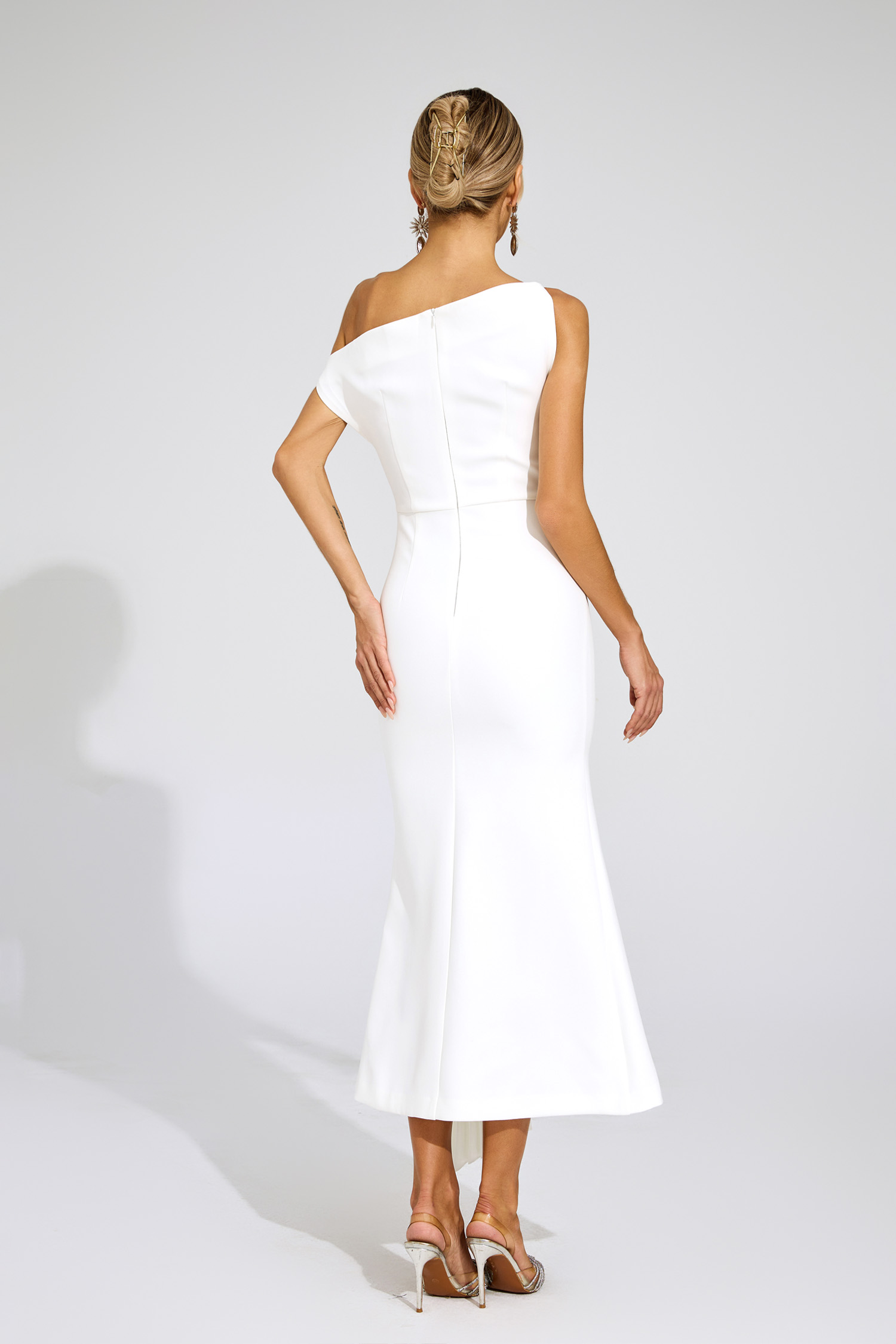 Walter White Ruched One Shoulder Dress