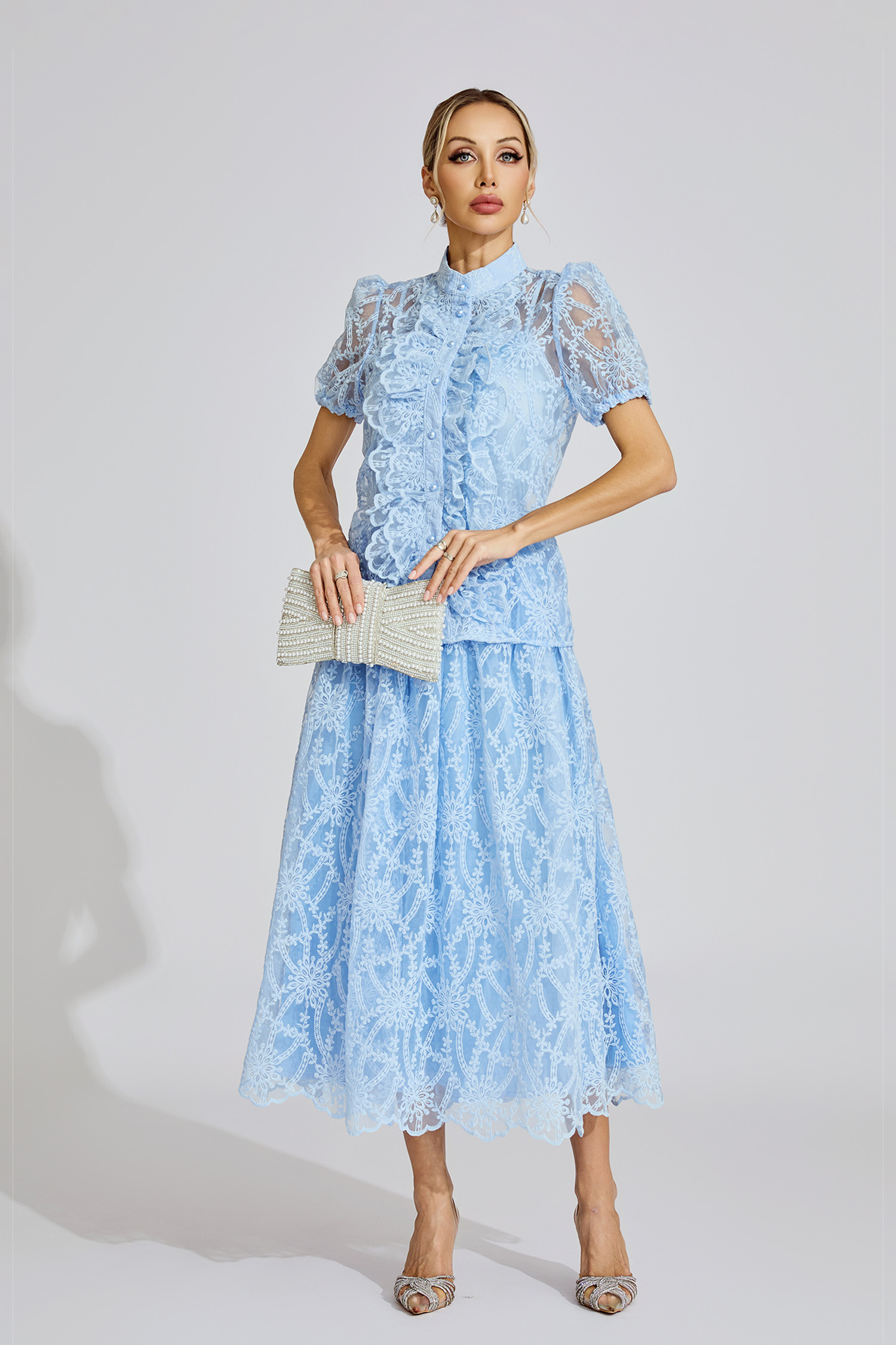 Wanda Blue Lace Two Piece Set