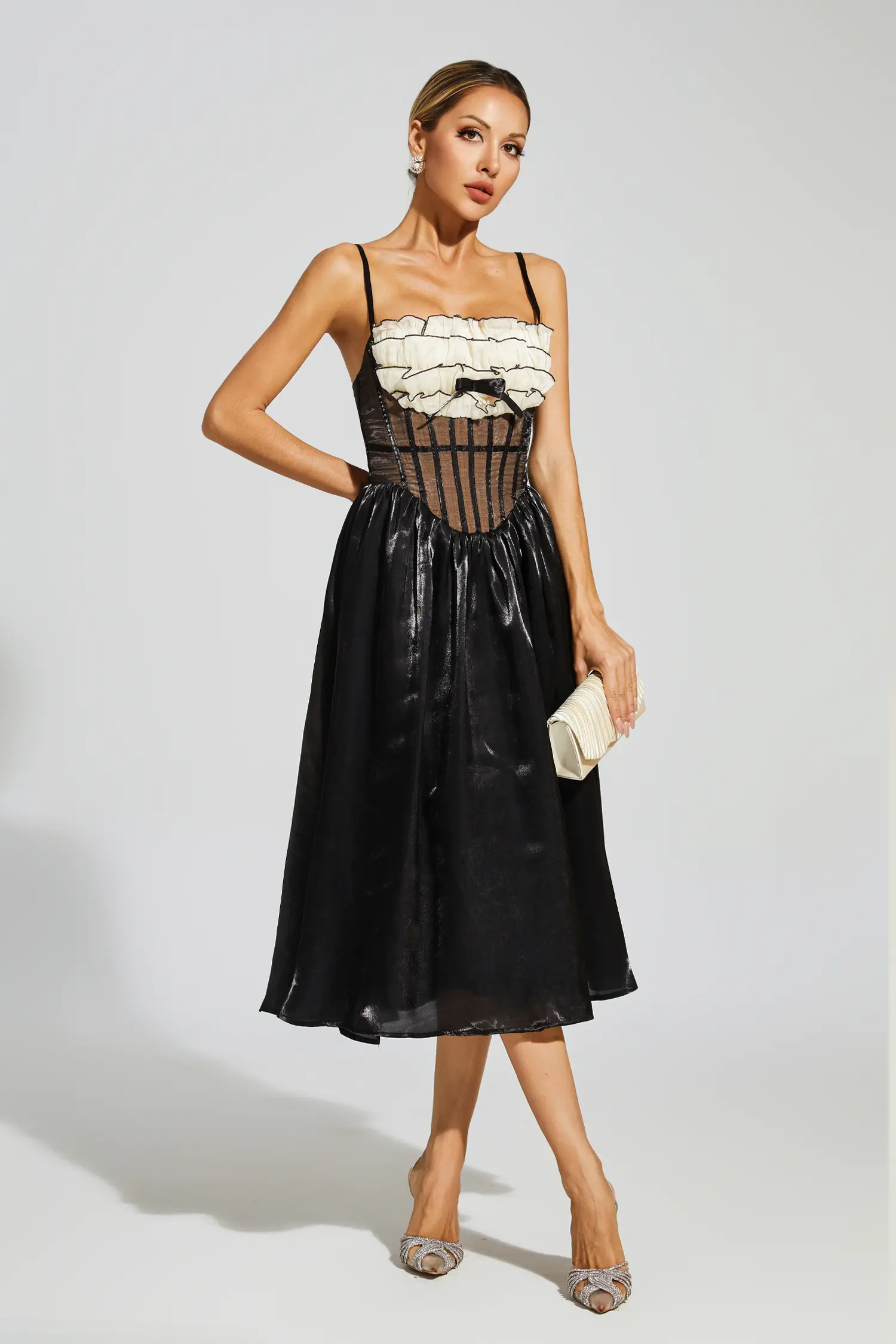 Wilbur Black Lace Slip Dress-CATCHALL