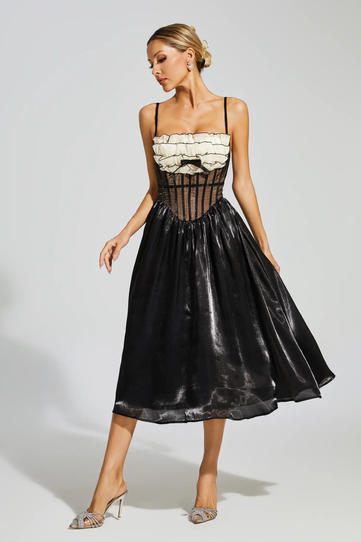 Wilbur Black Lace Slip Dress-CATCHALL